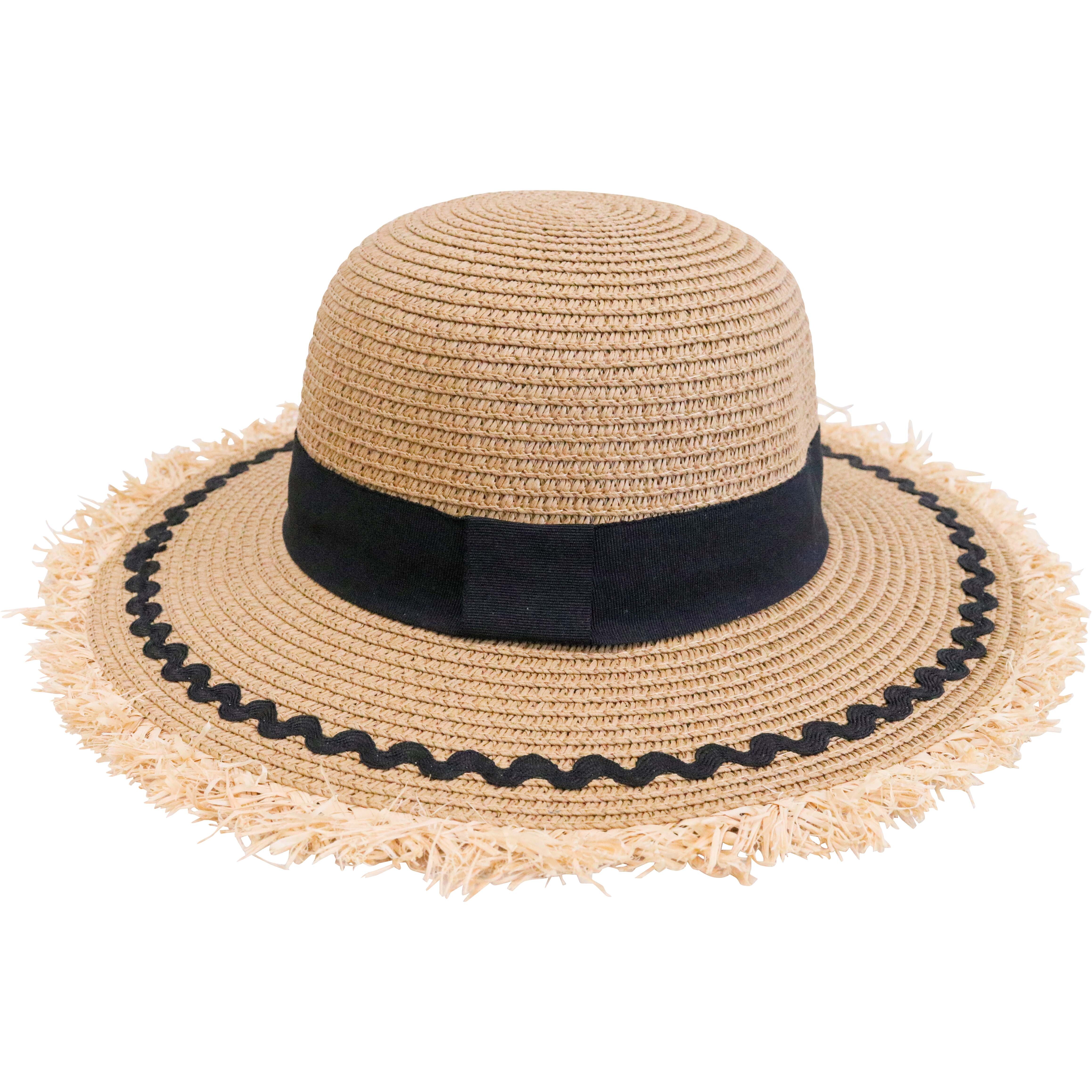 Kids Hat Fringing Black