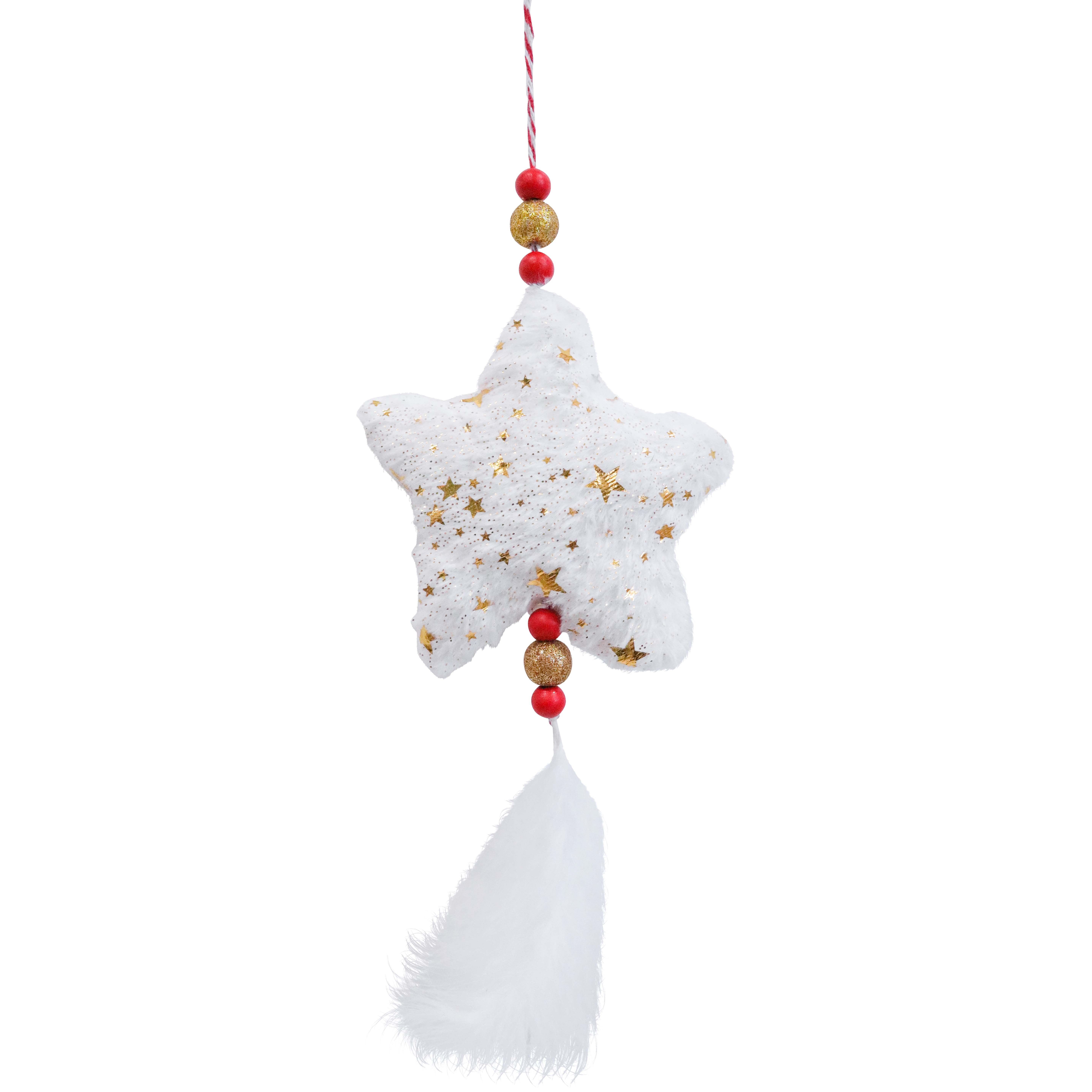 Hanging Star White/Gold