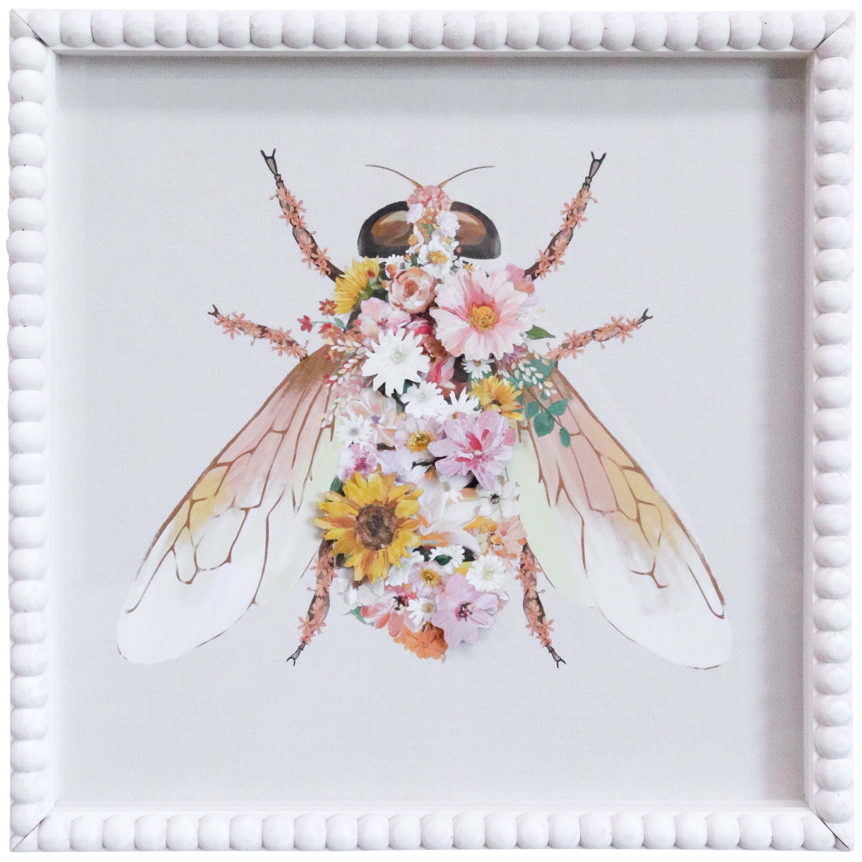 Framed Print Floral Bee