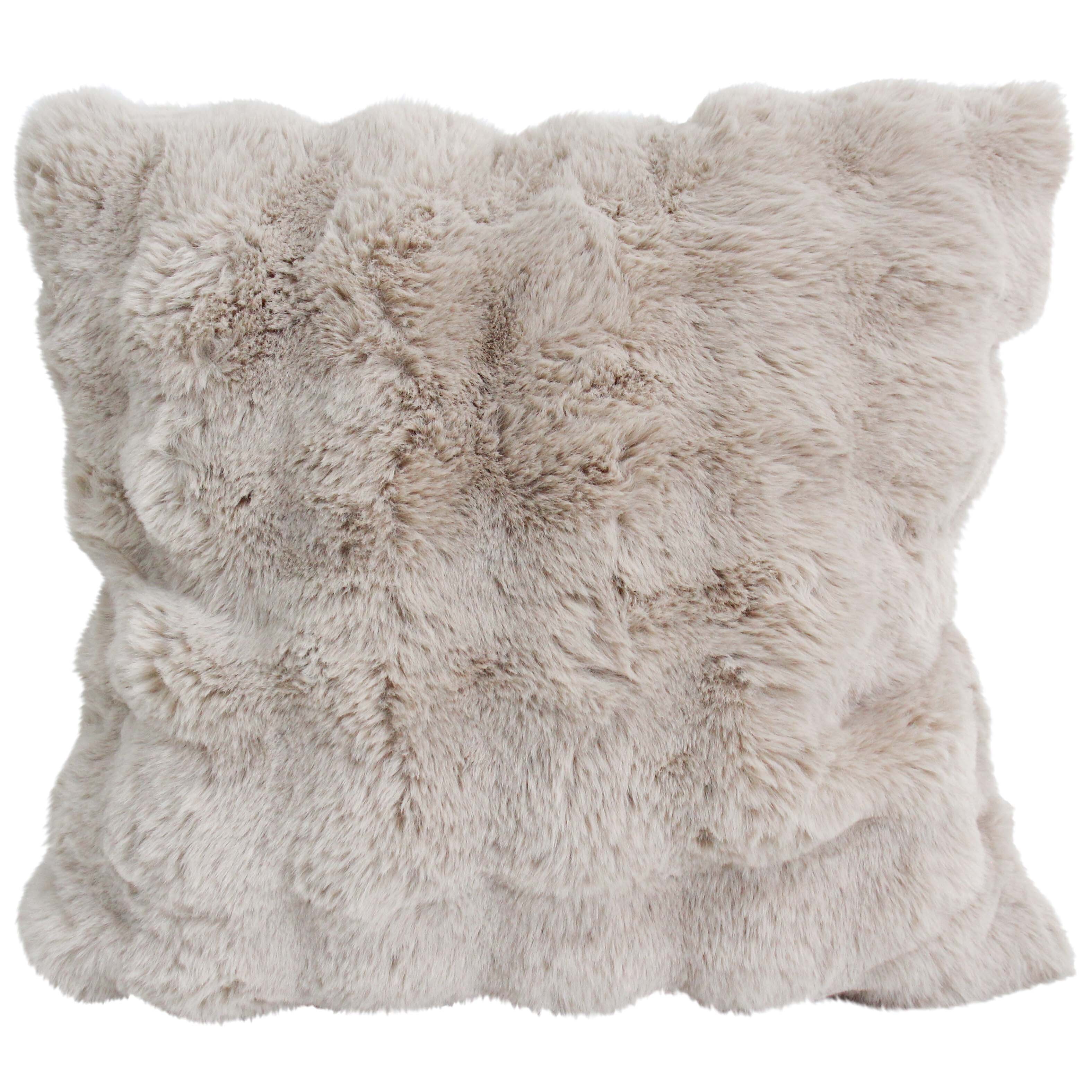 Lux Faux Fur Doublesided Cushion Faun