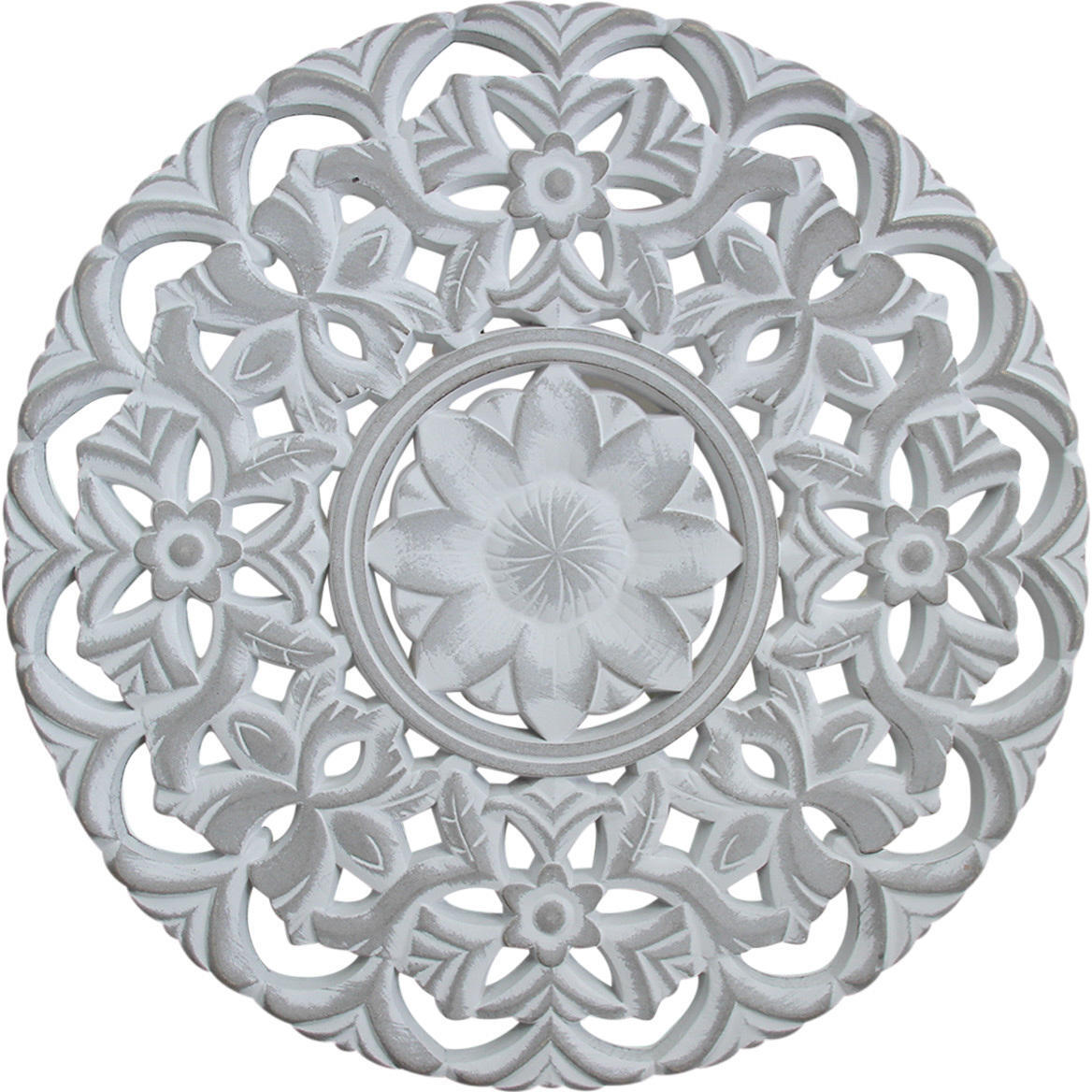 Wall Decor Mandala Grey Lrg