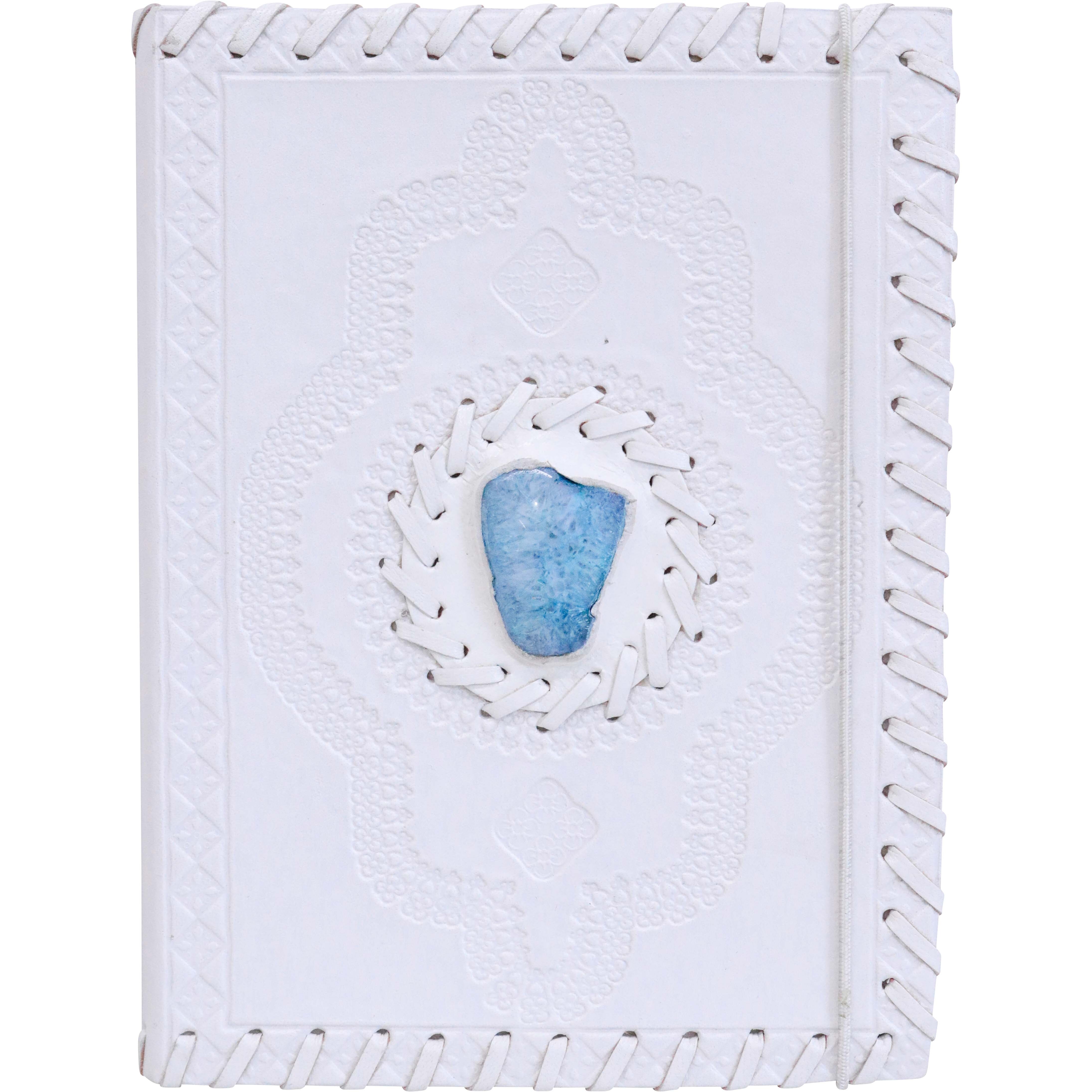 Leather N/Book Blue Gem