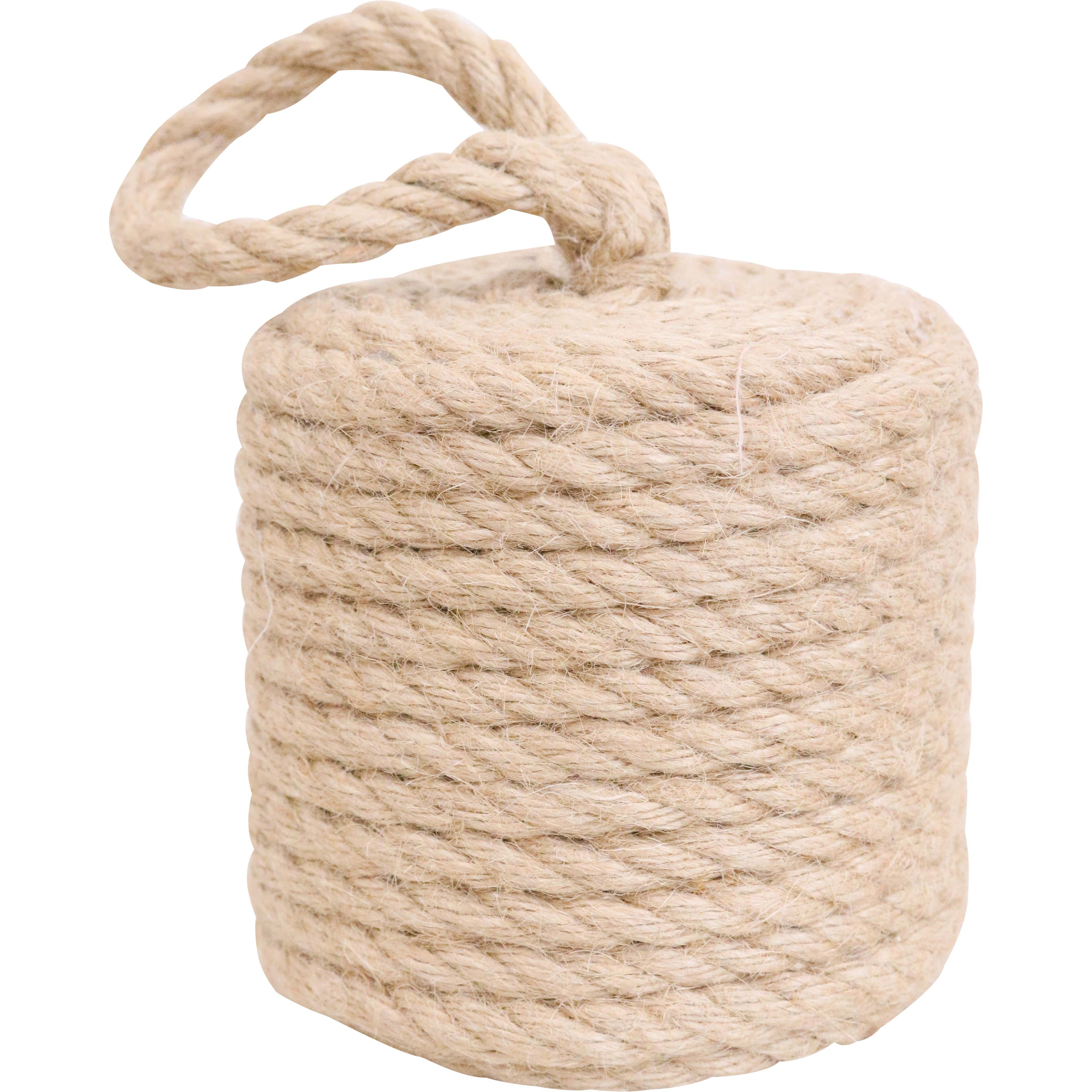 Doorstop Rope Cyl Nat