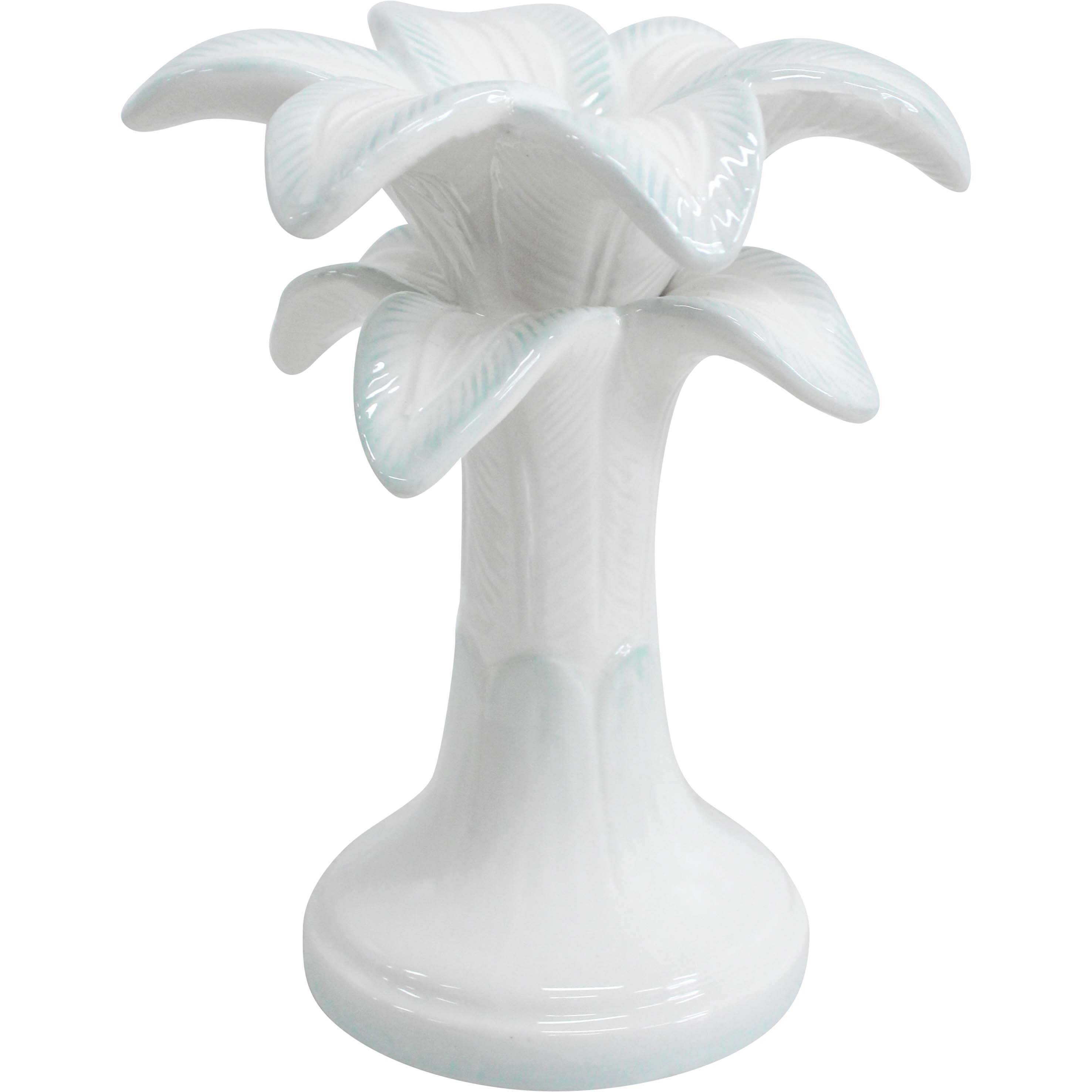 Palm Candle Holder Ceramic