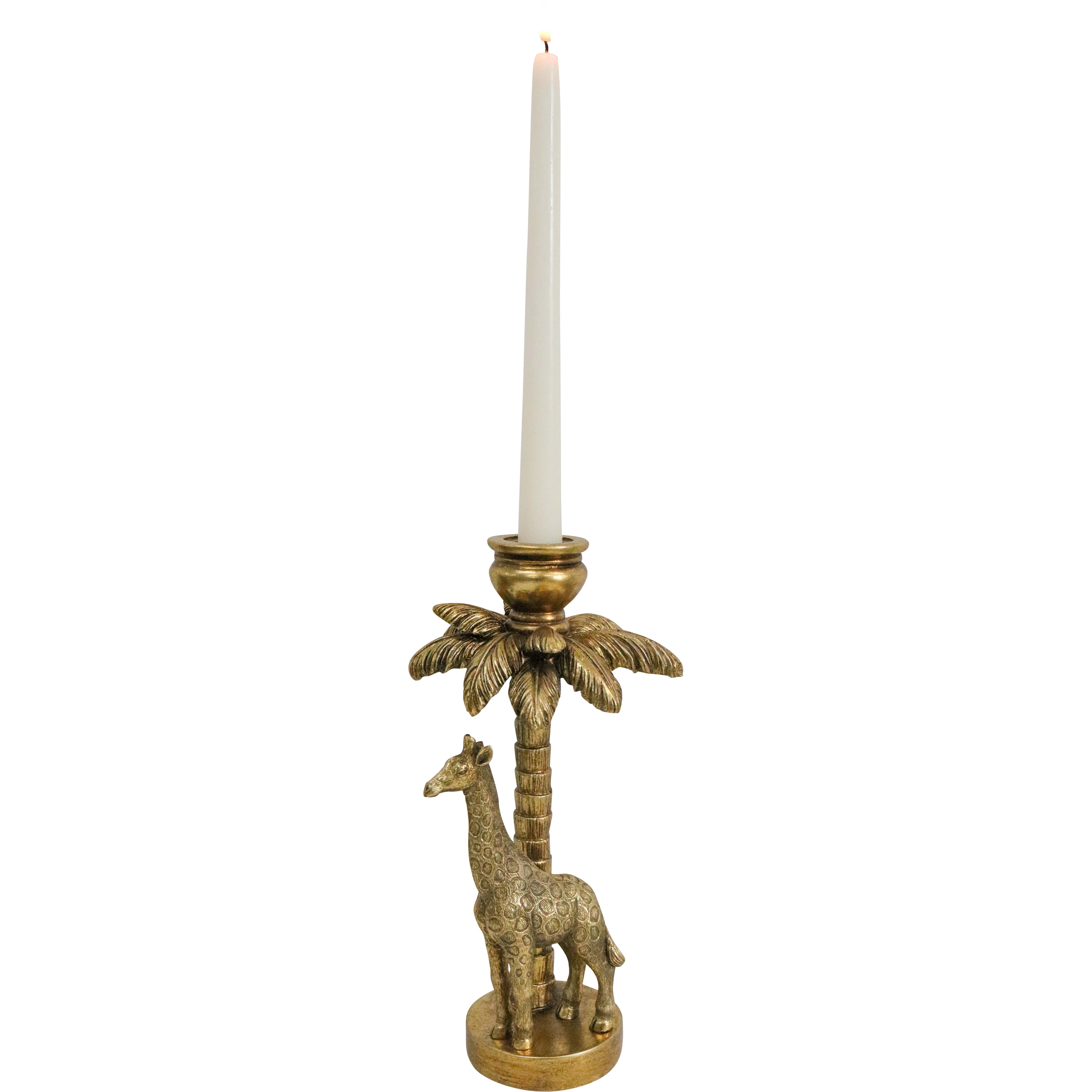 Candle Holder Giraffe Palm