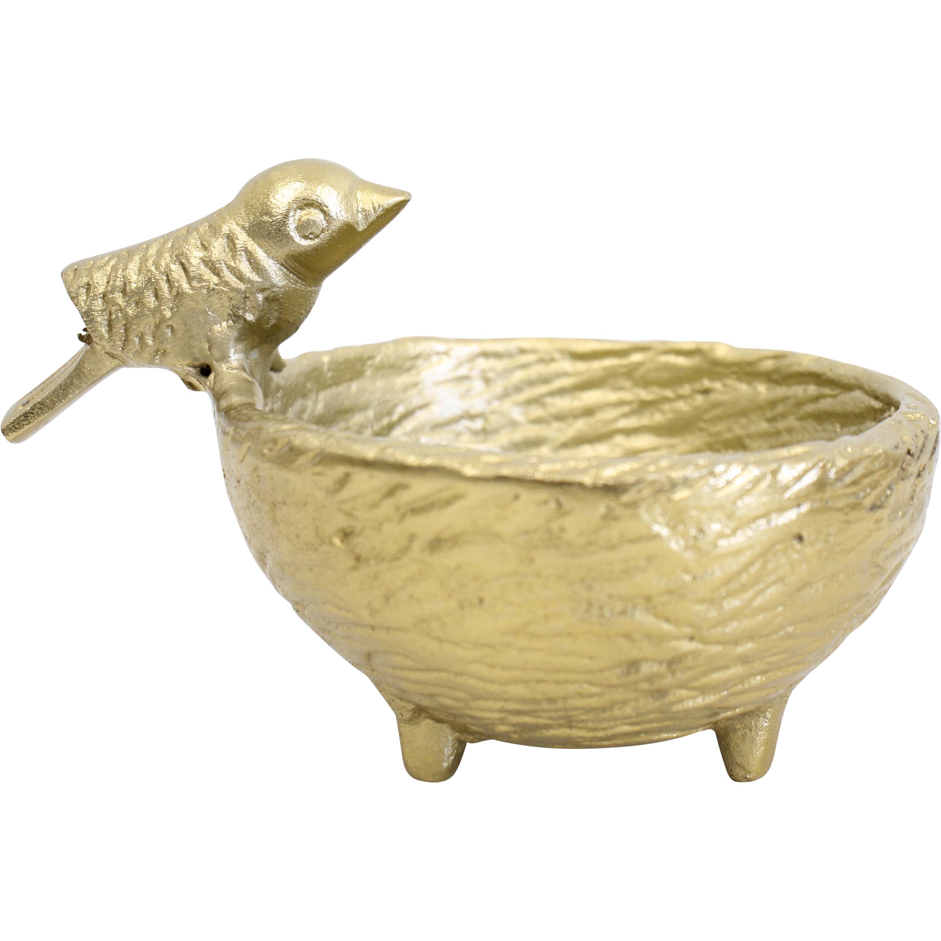 Trinket Dish Brass Bird/Nest