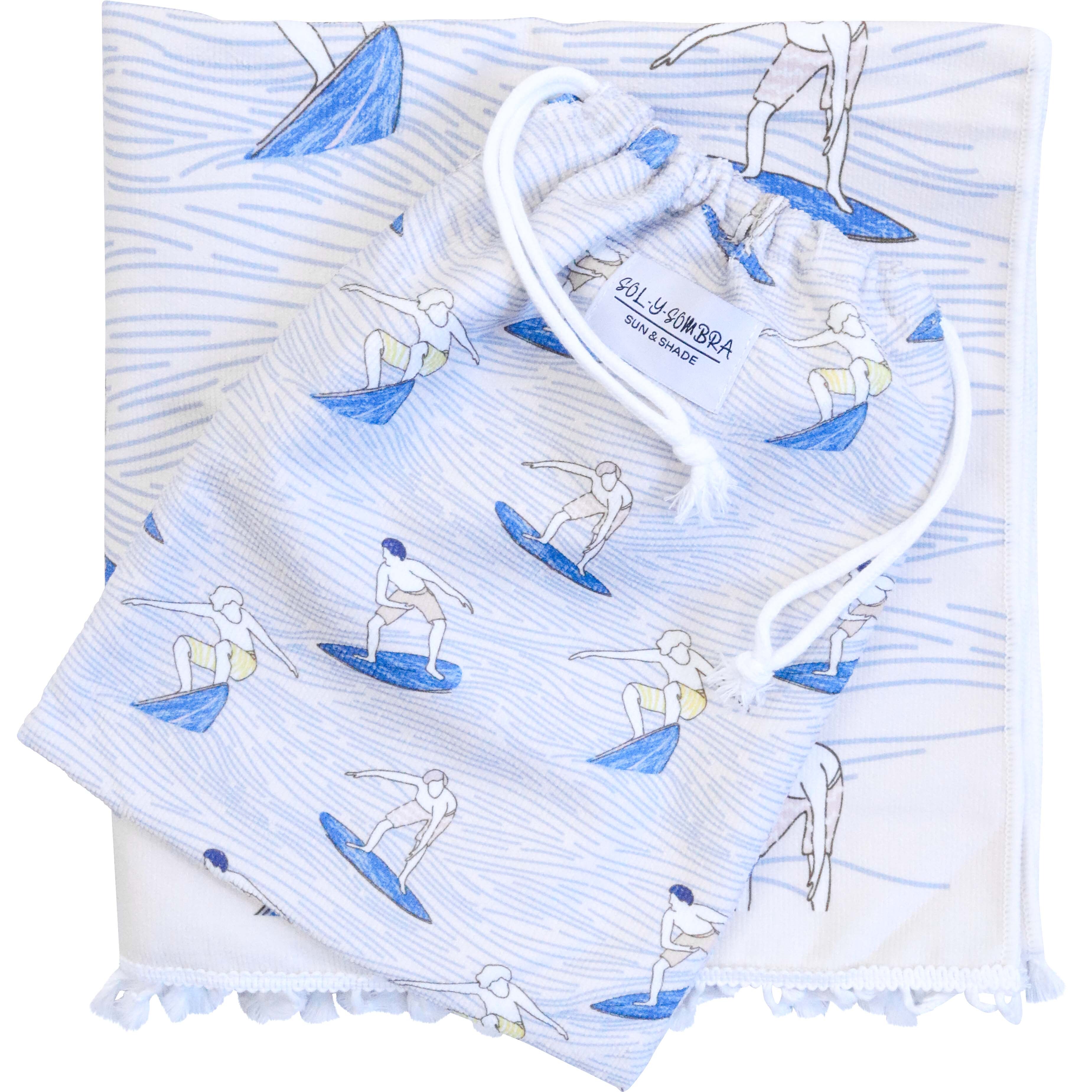 Kids Towel Poncho w/ Bag Surfers