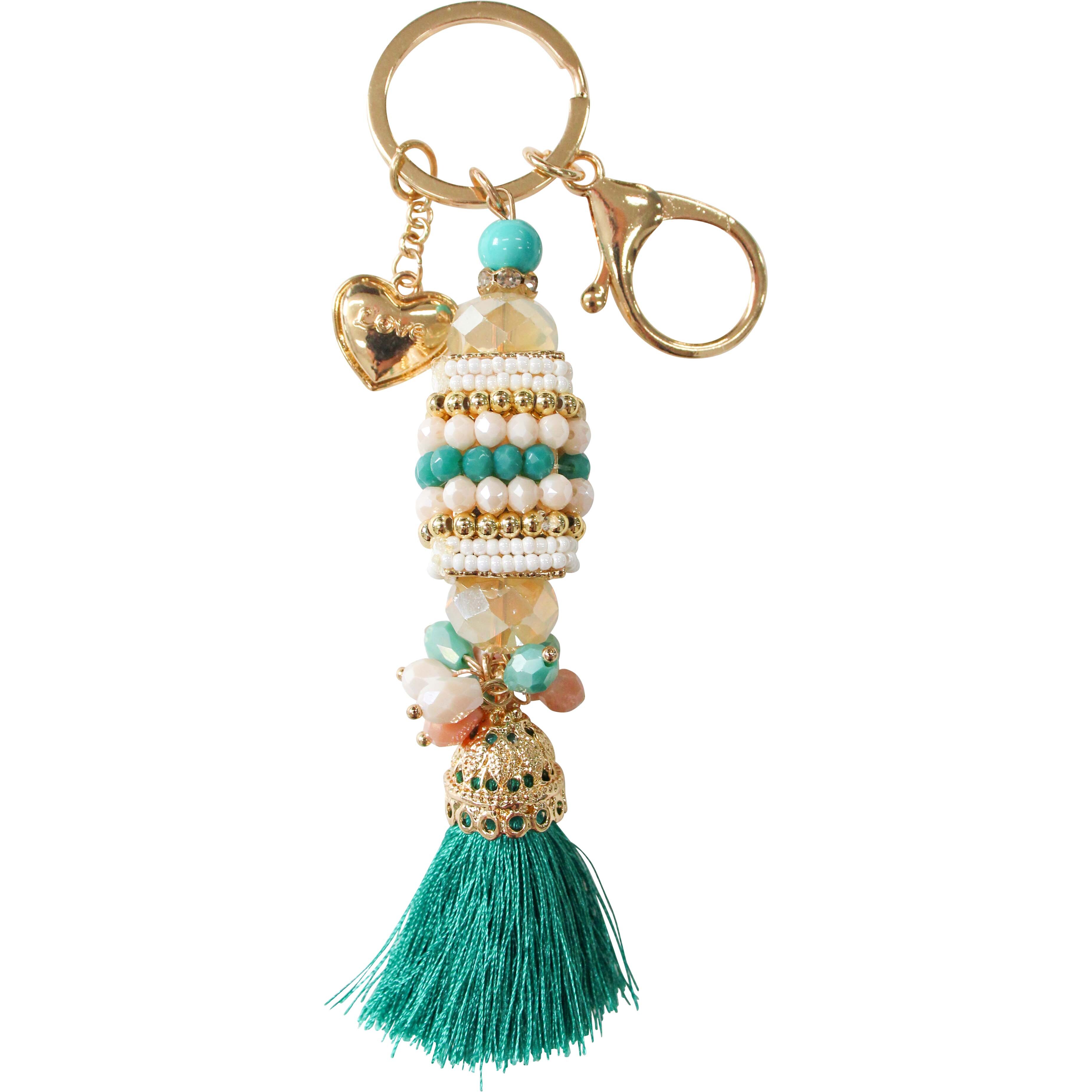 Keyring/ Bag Hanger Teal