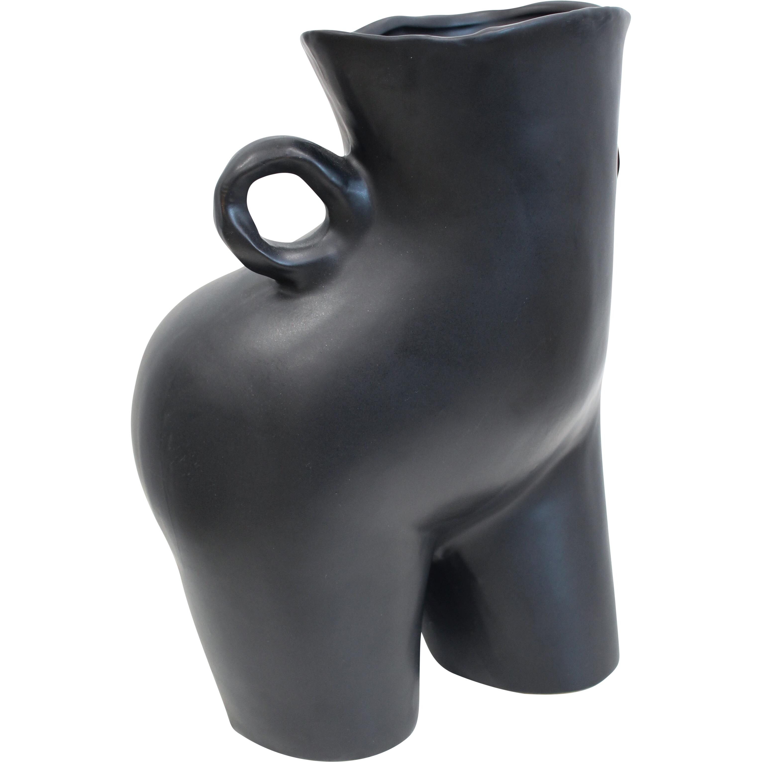 Vase Love handles Matt Black