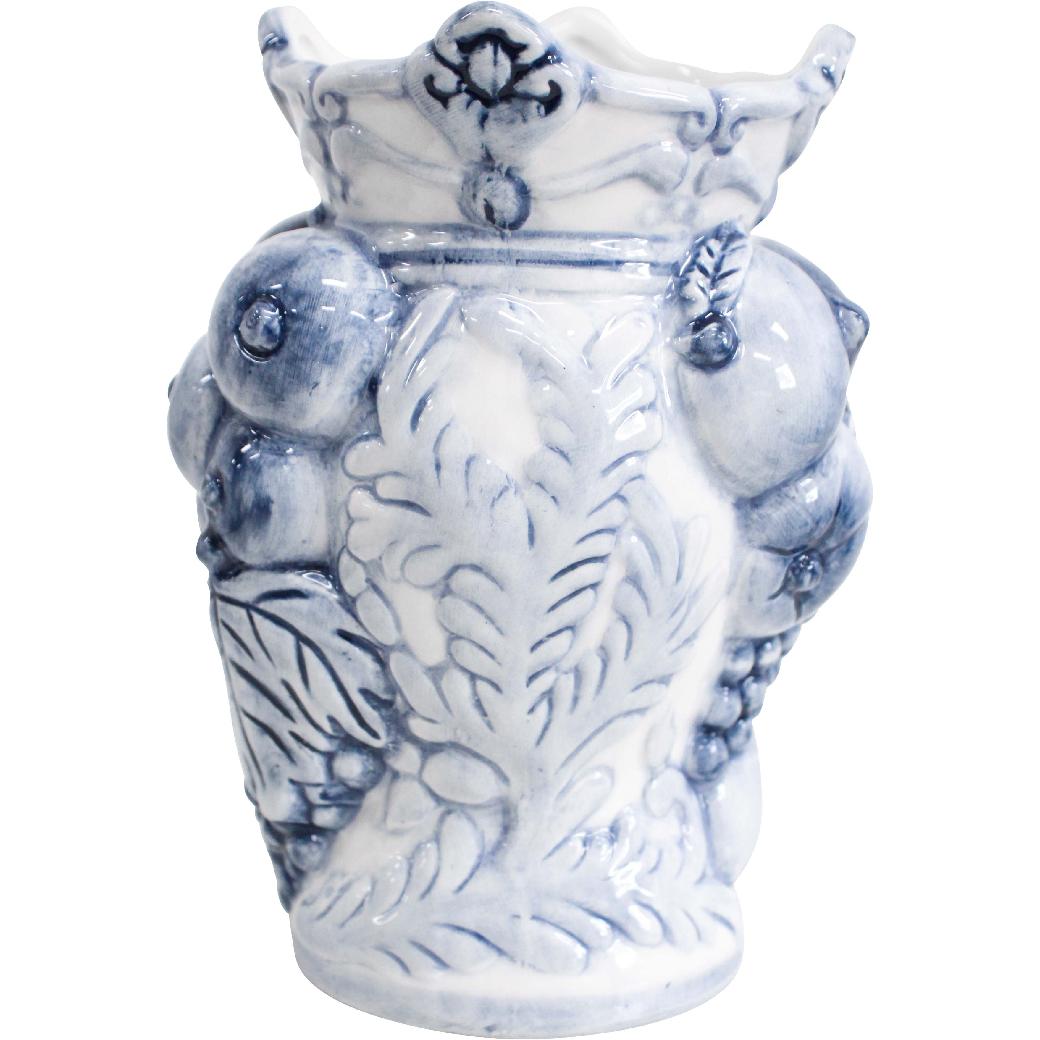 Queen of Lemons Blue Vase