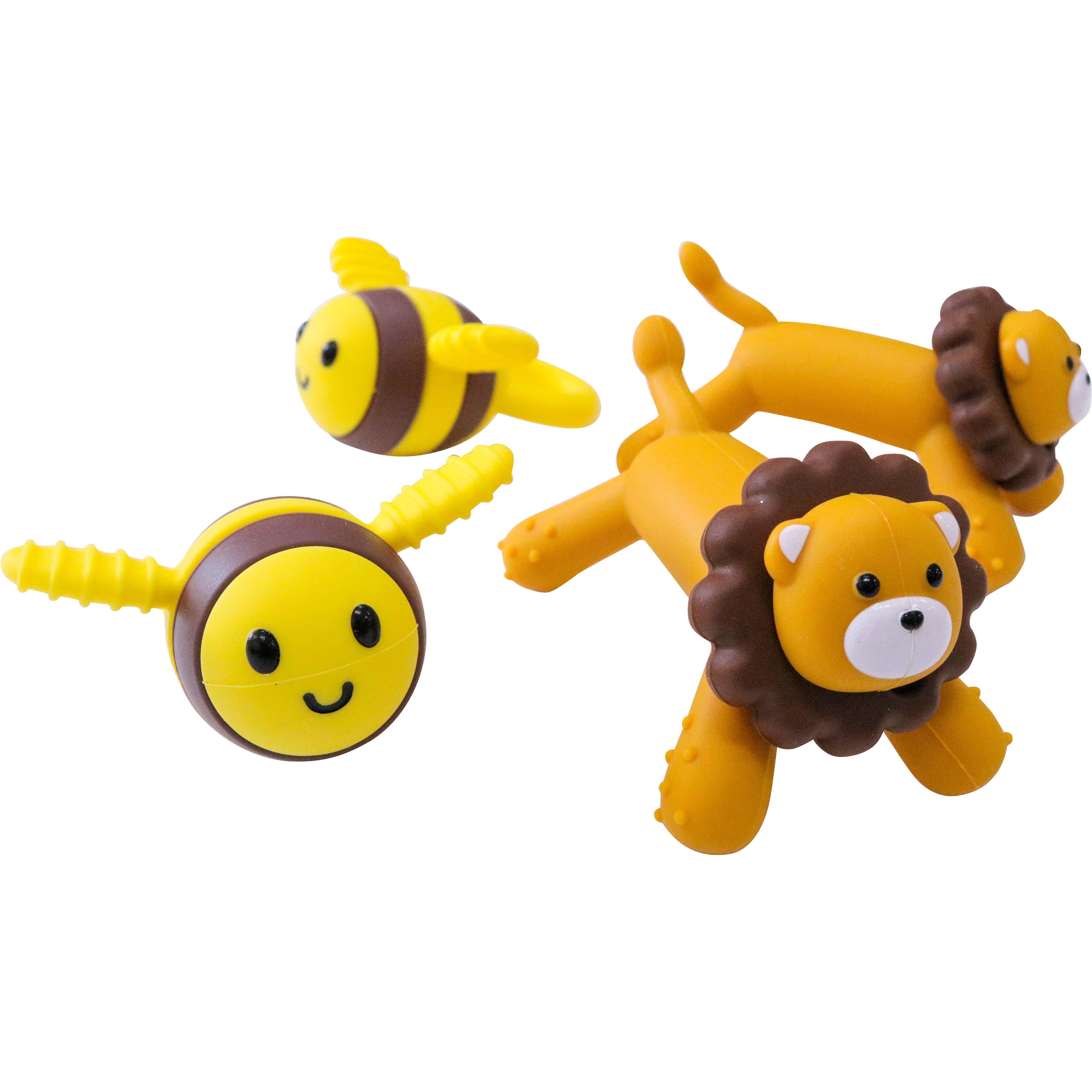 Teether Toy Asstd Bee & Lion