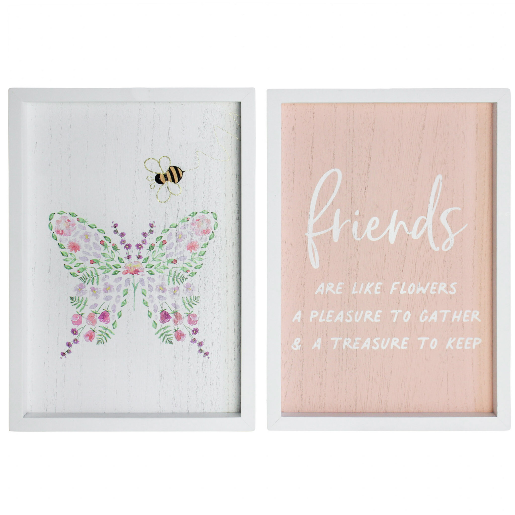 Sign S/2 Friends Butterfly