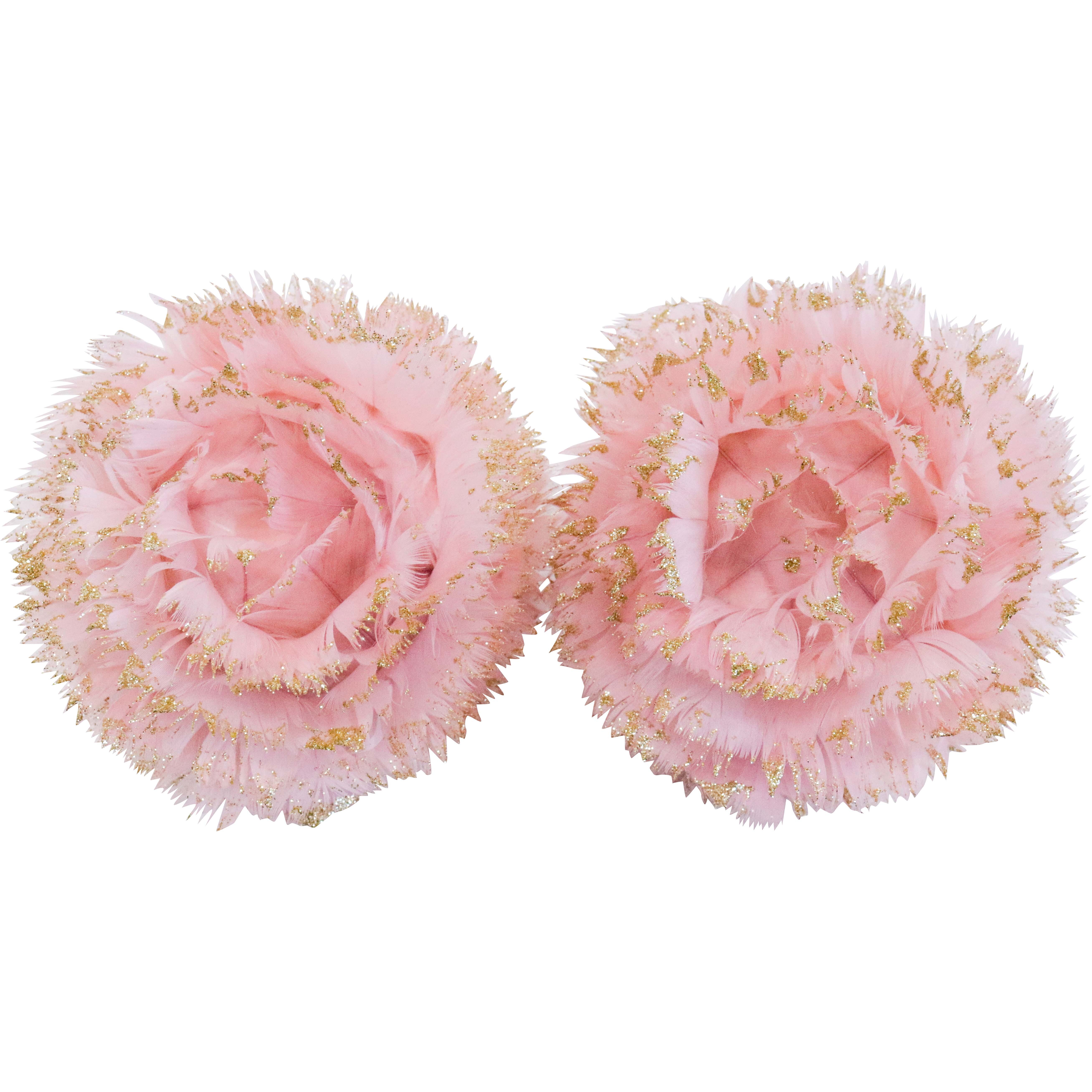 Clip Flower Ball Dusty Pink