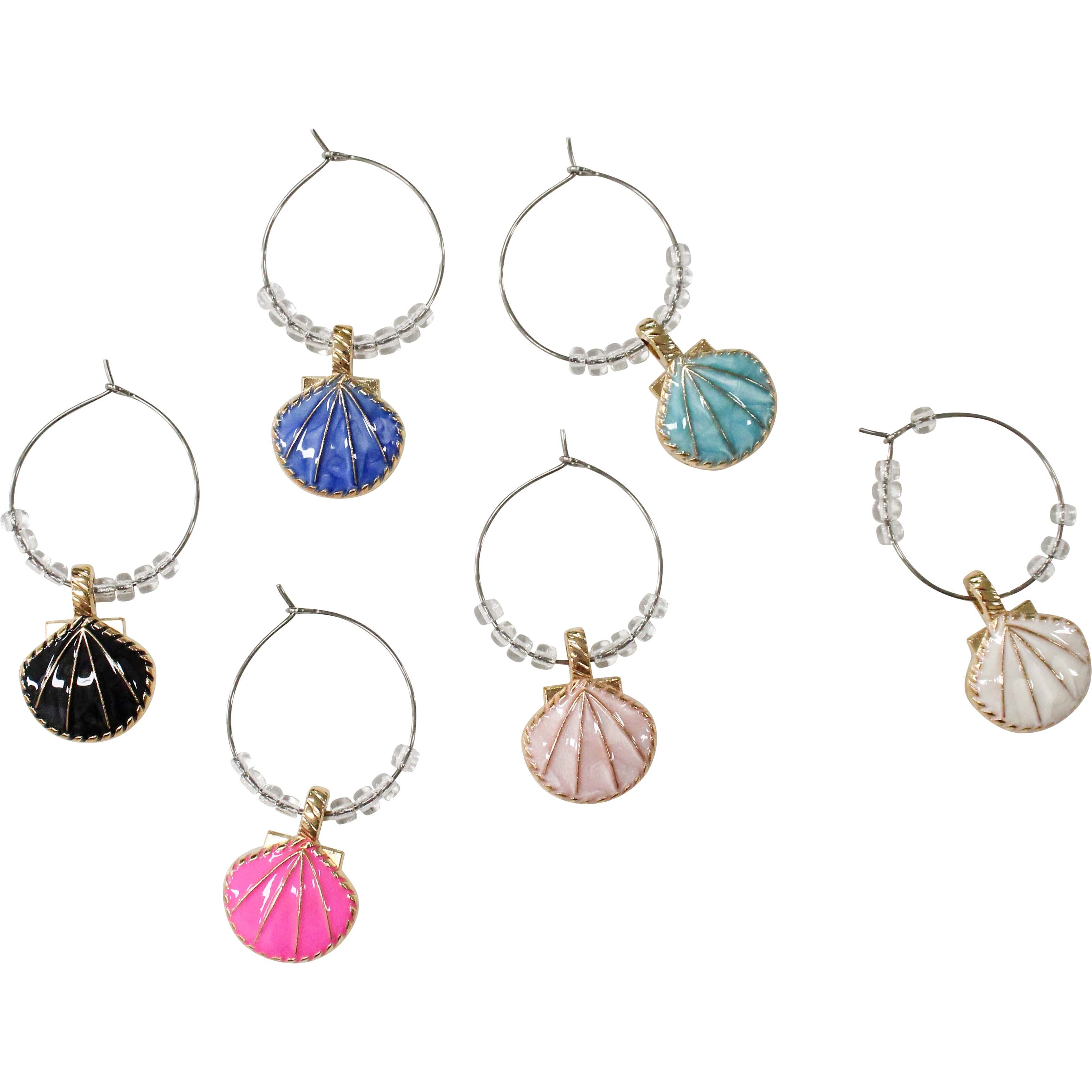 Wine Charms S/6 Shell