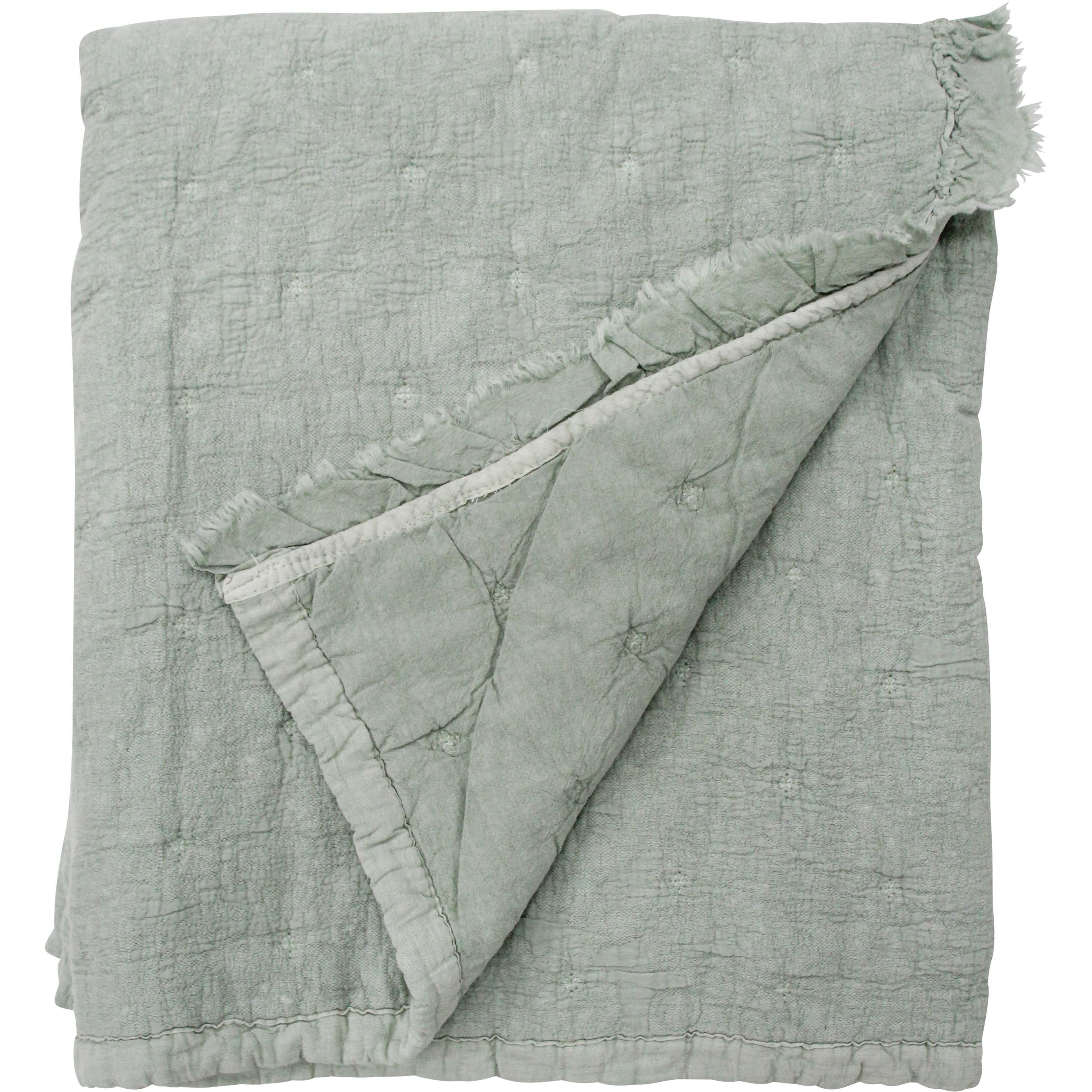 Bedspread Lrg Washed Sage