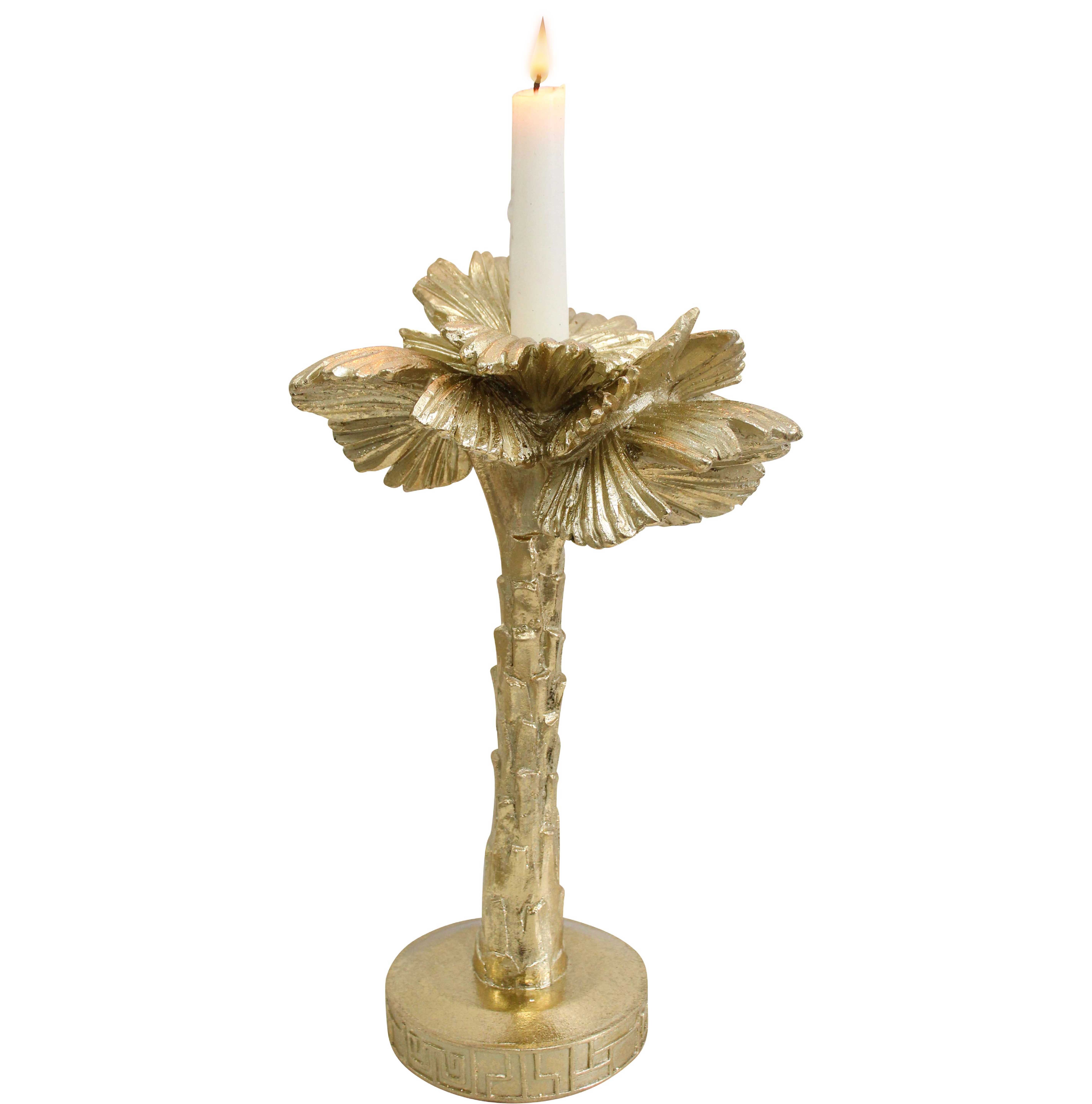 Pandanus Palm Candle Holder Med