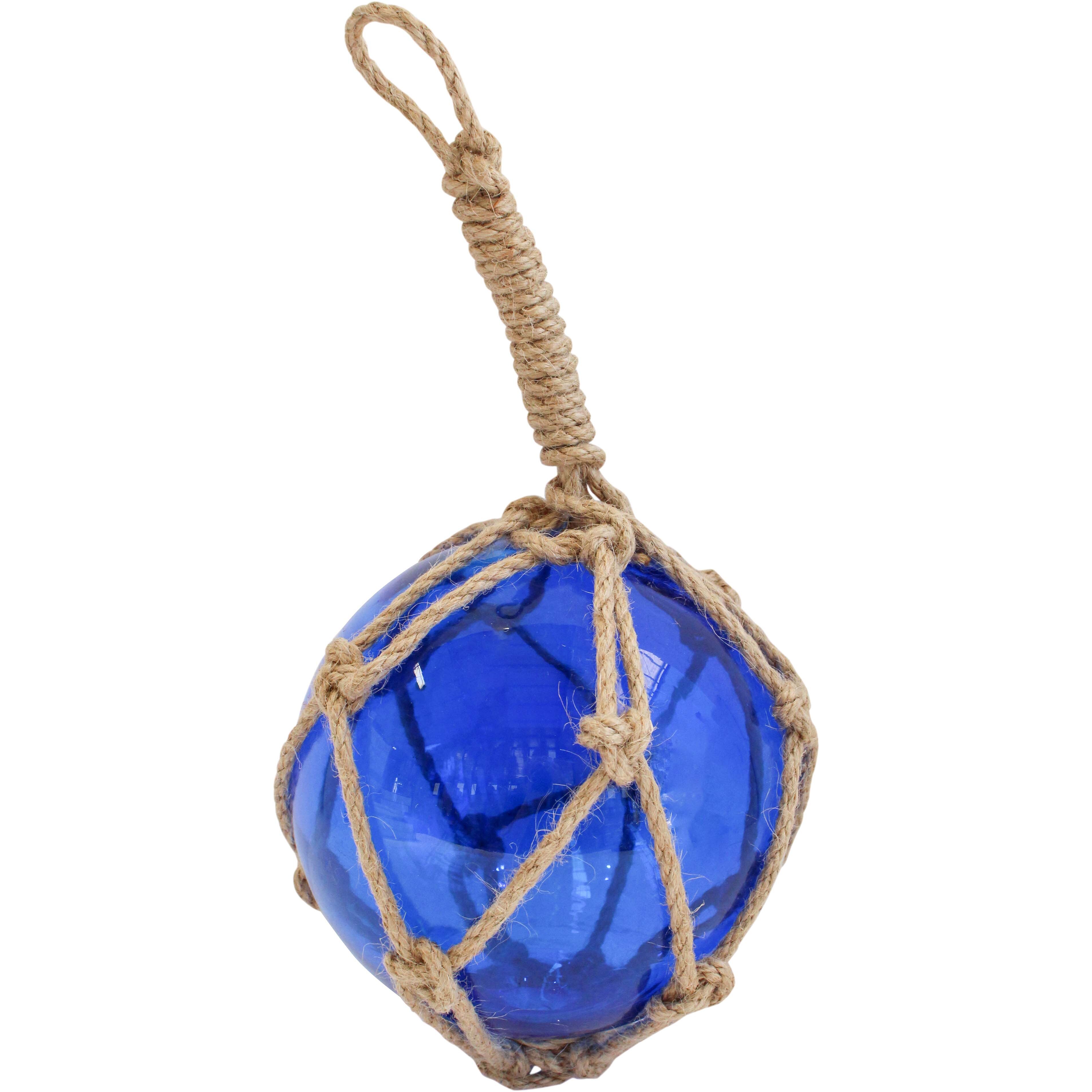 Glass Rope Ball Sml Cobalt