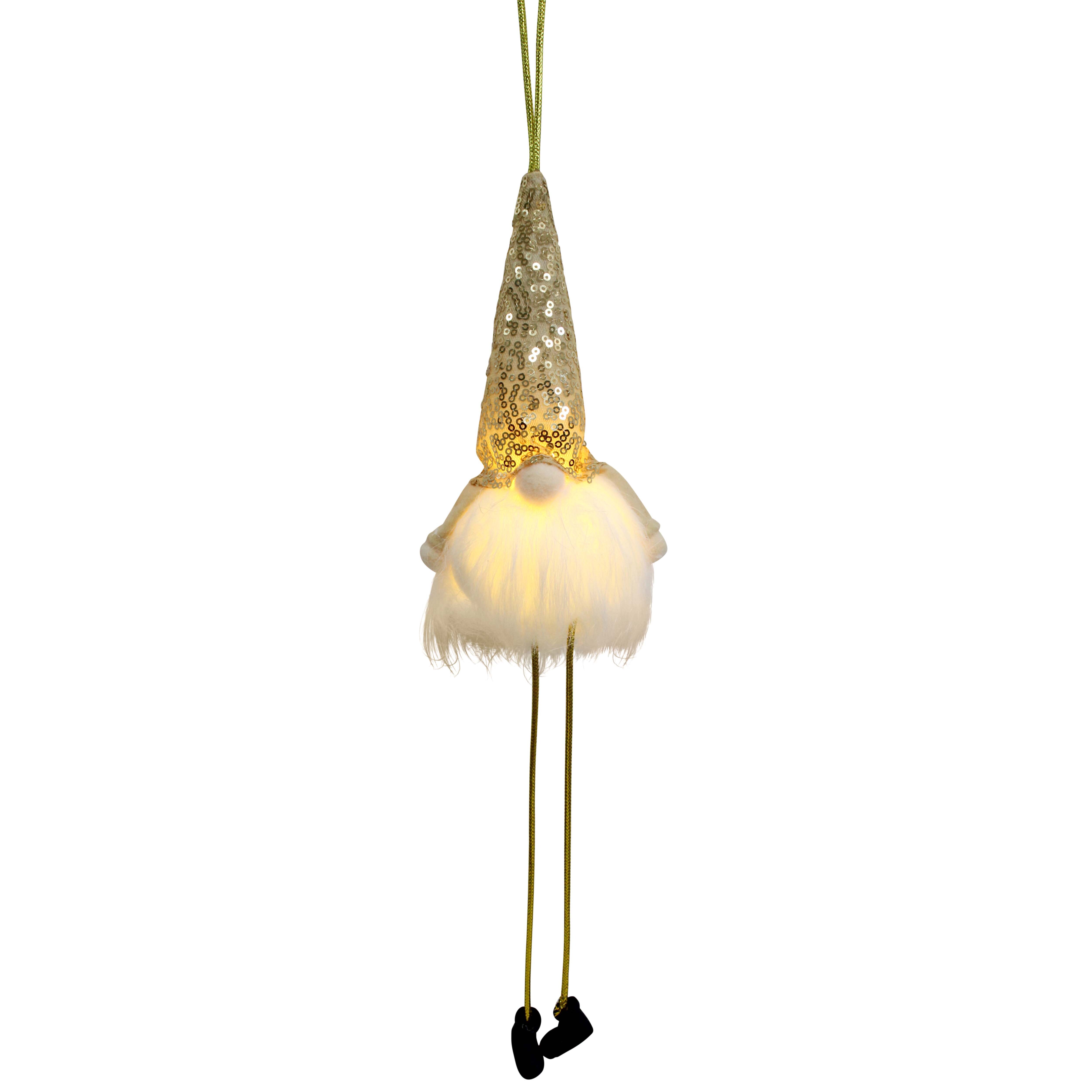 Hanging LED Gnome Champagne