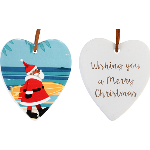 Hanging Heart Santa Coastal