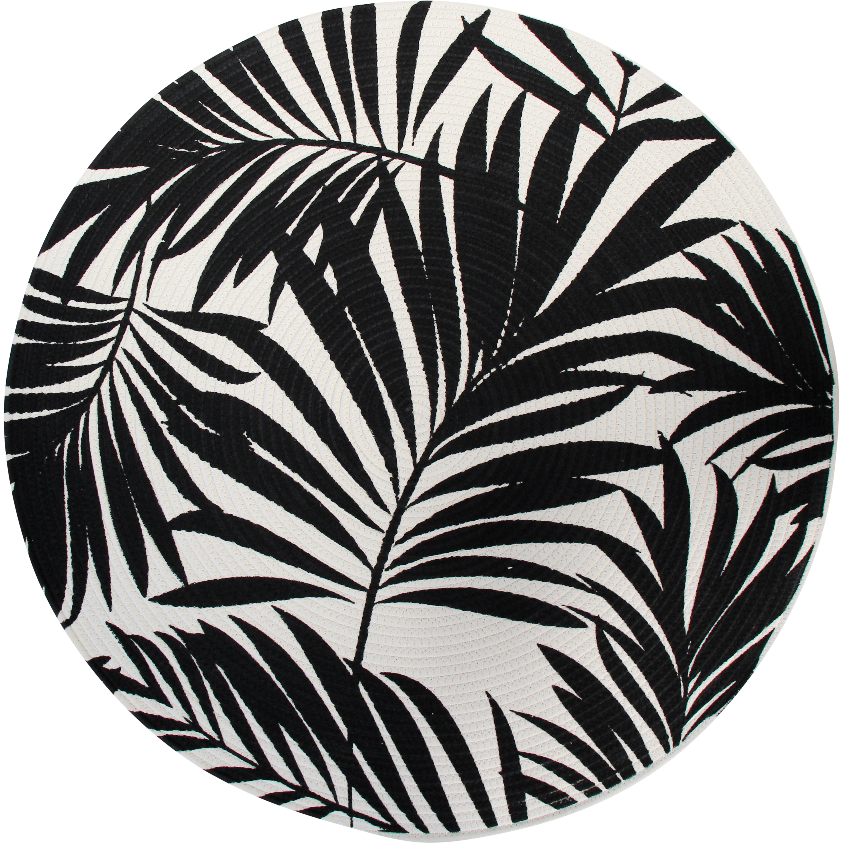 Mat 80cm Leaf Black