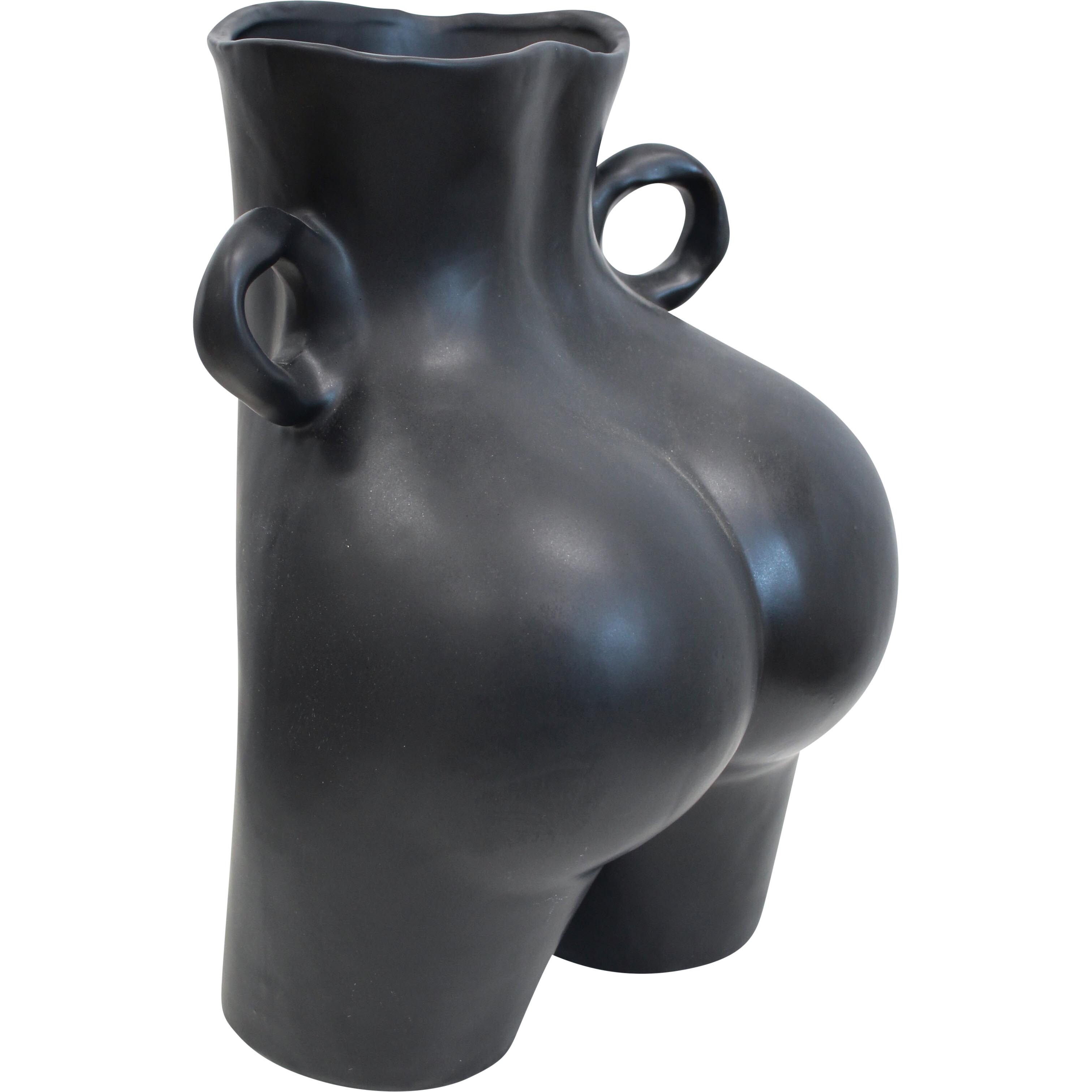 Vase Love handles Matt Black