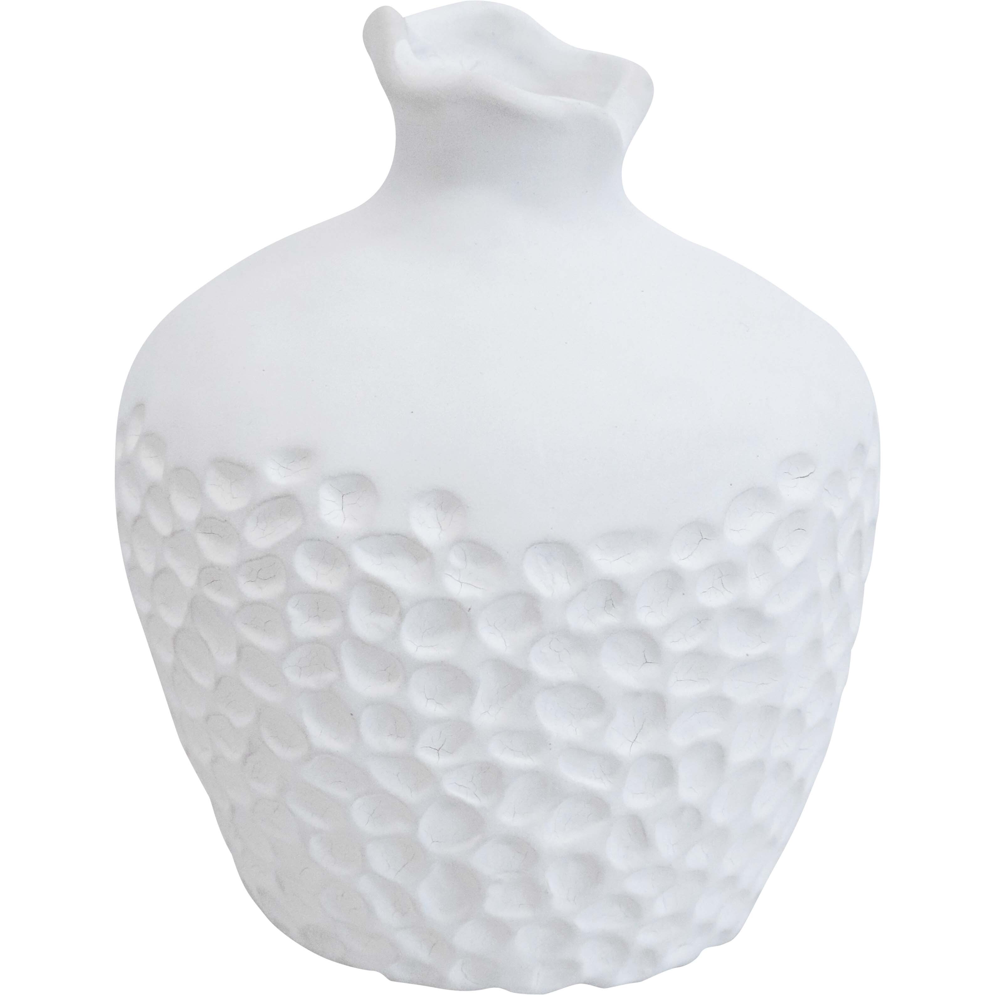 Bud Vase Textured White