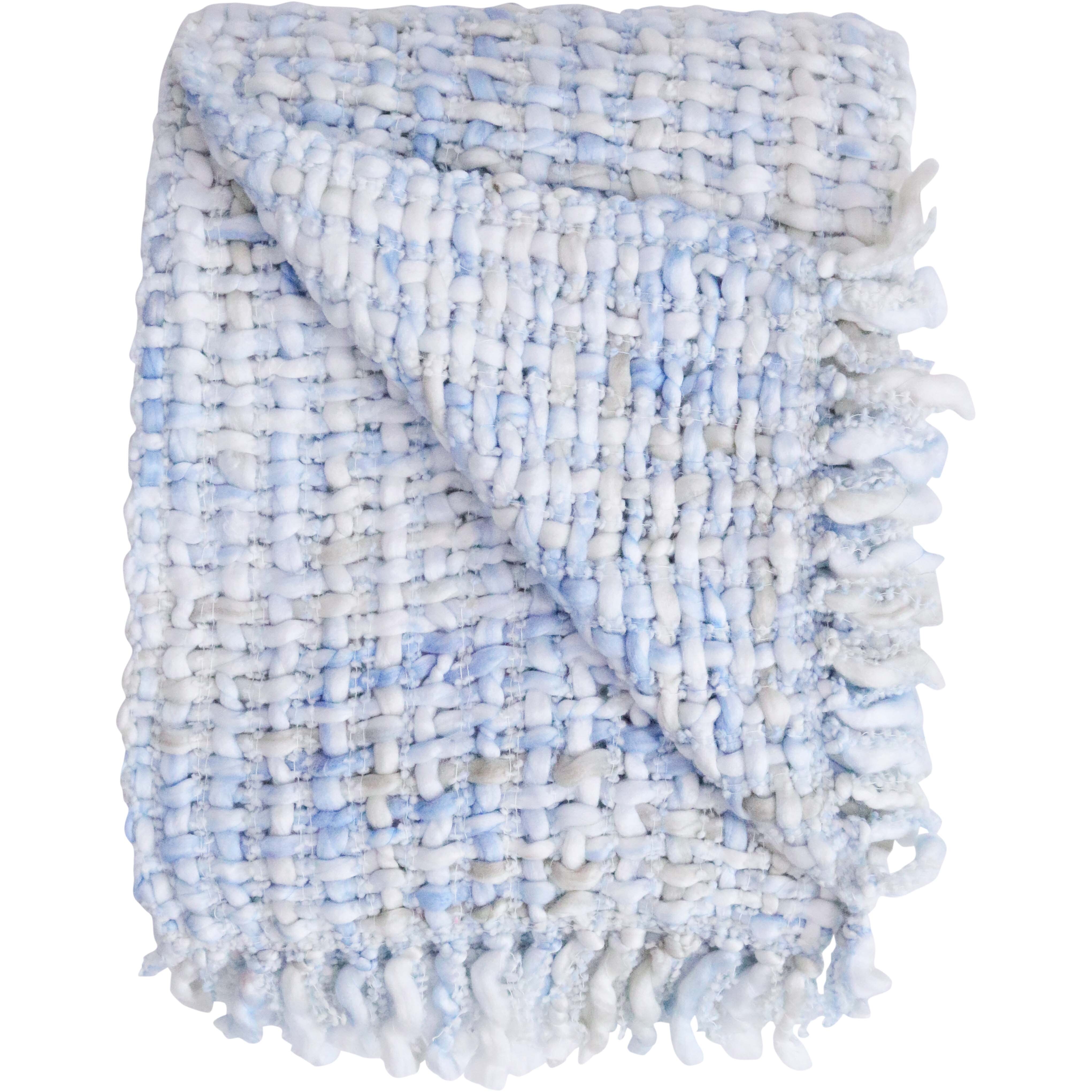 Throw Chunky Knit Soft Sea Breeze