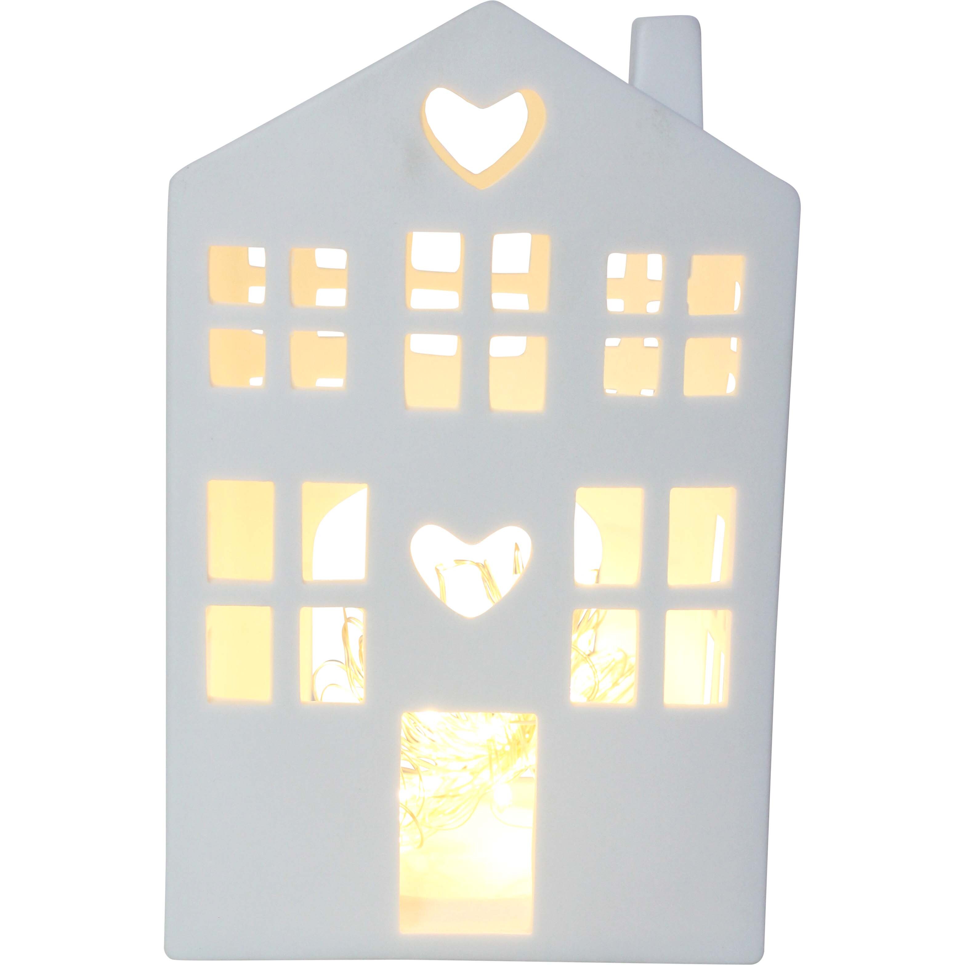 Porcelain Village House Tealight Holder 3D