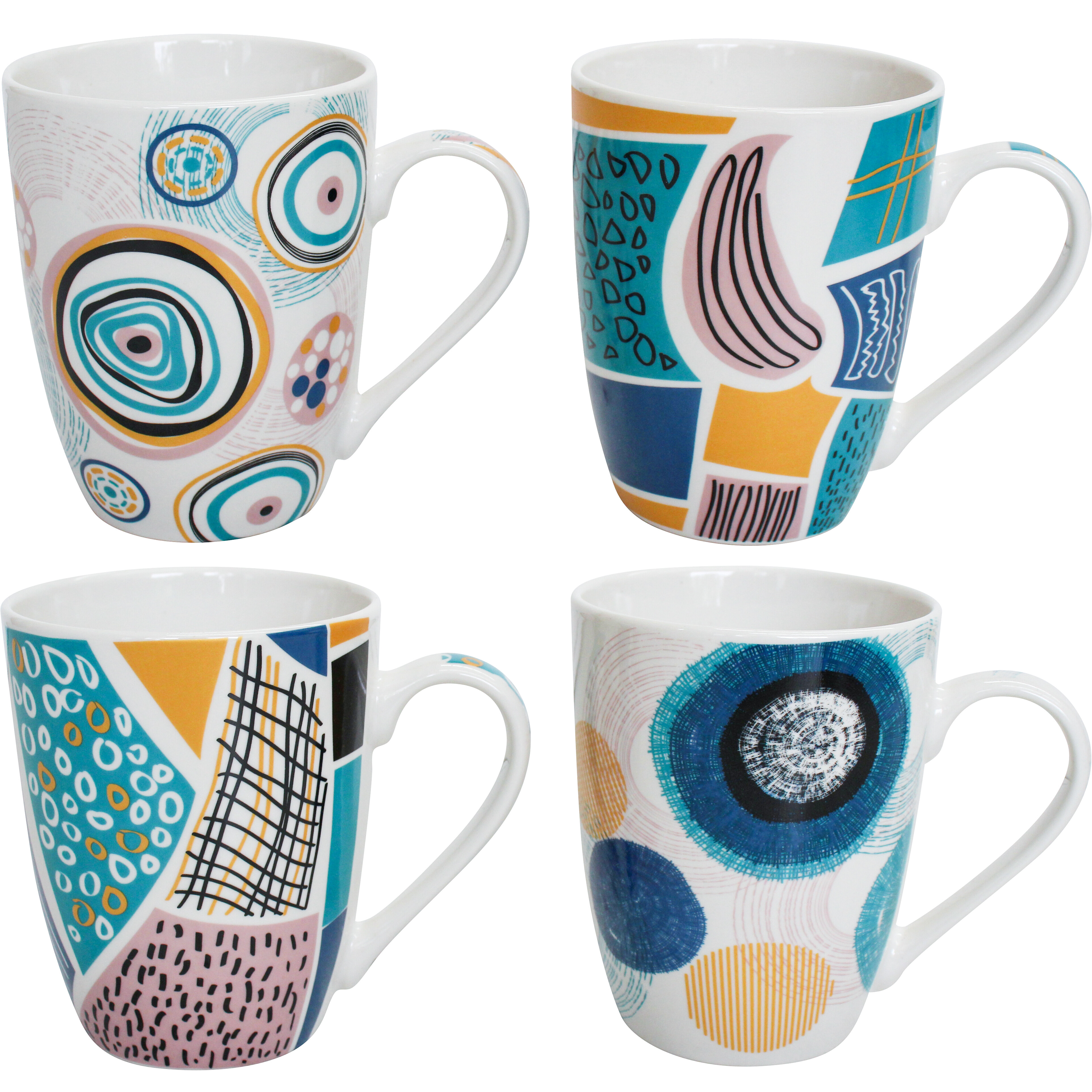 Mugs Modern Art Asstd