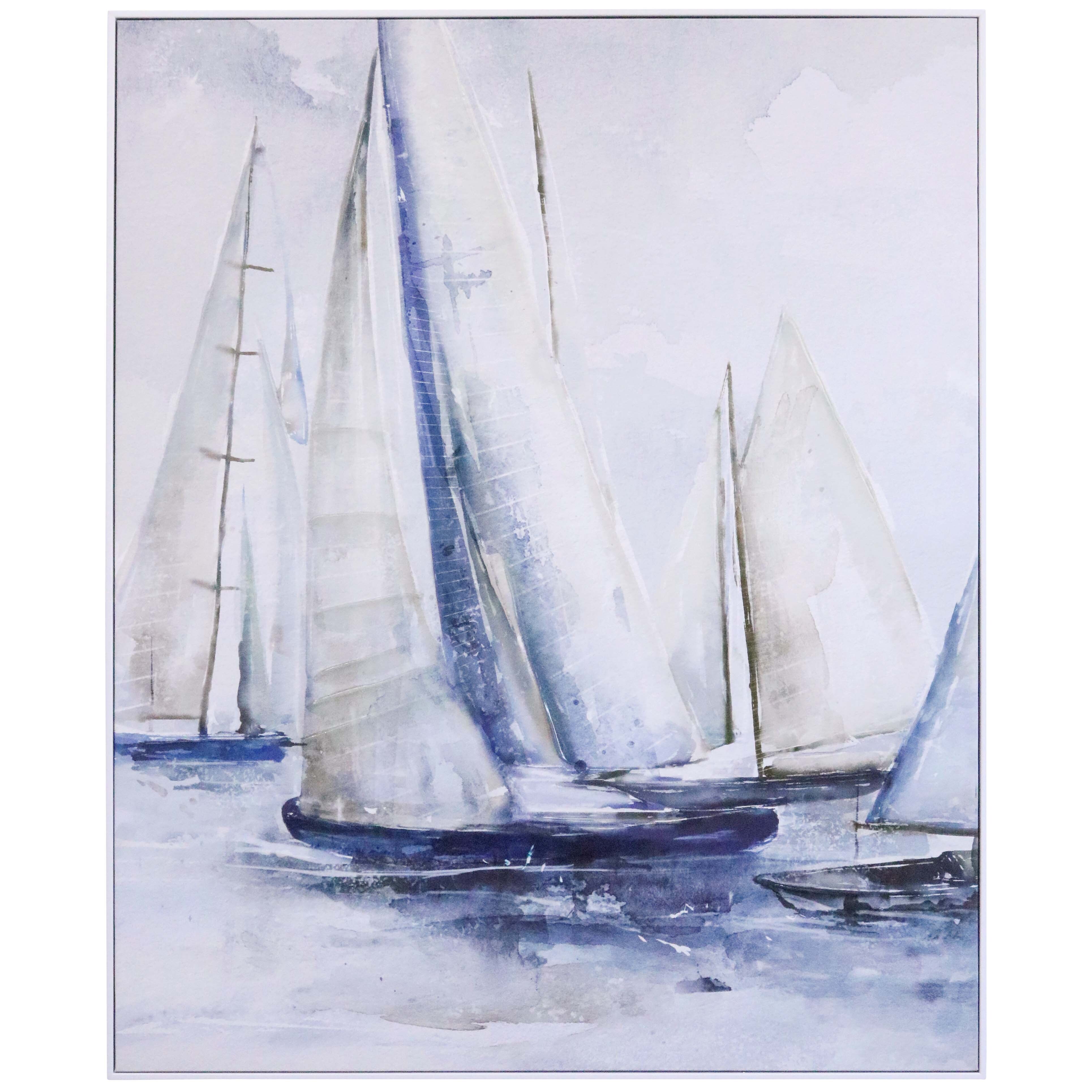 Framed Canvas Sailing