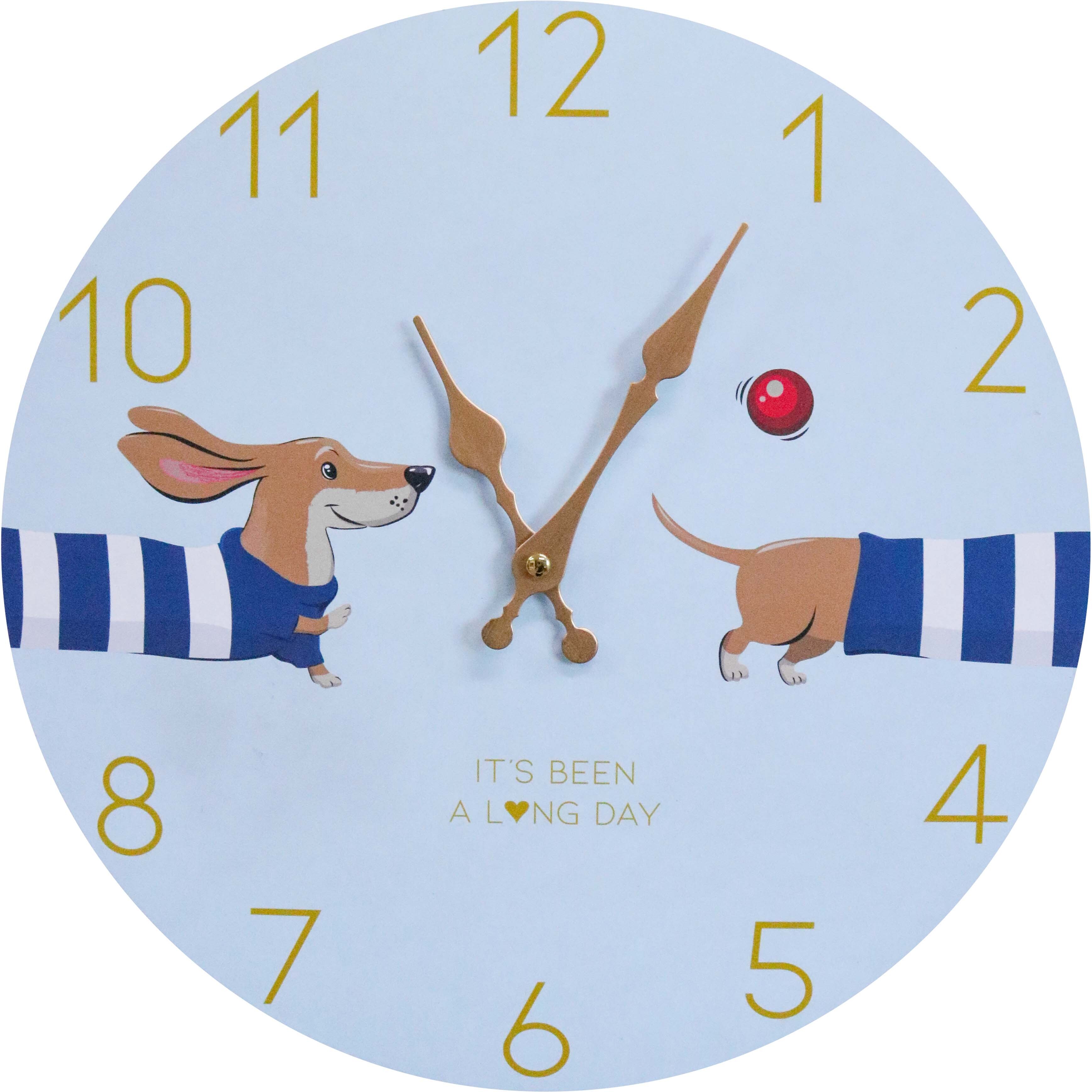 Clock Dachshund 34cm