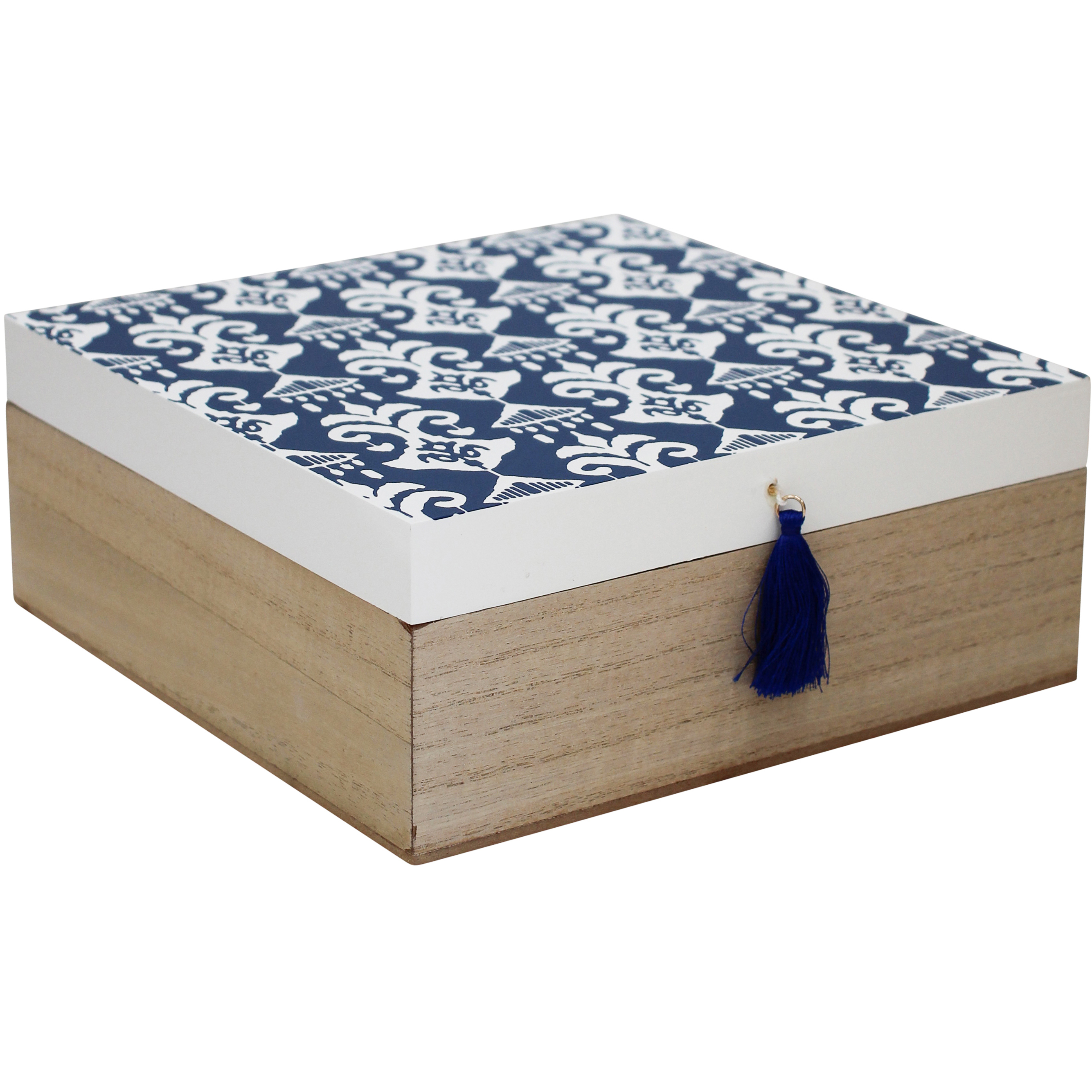 Box Blue Motif Sqre