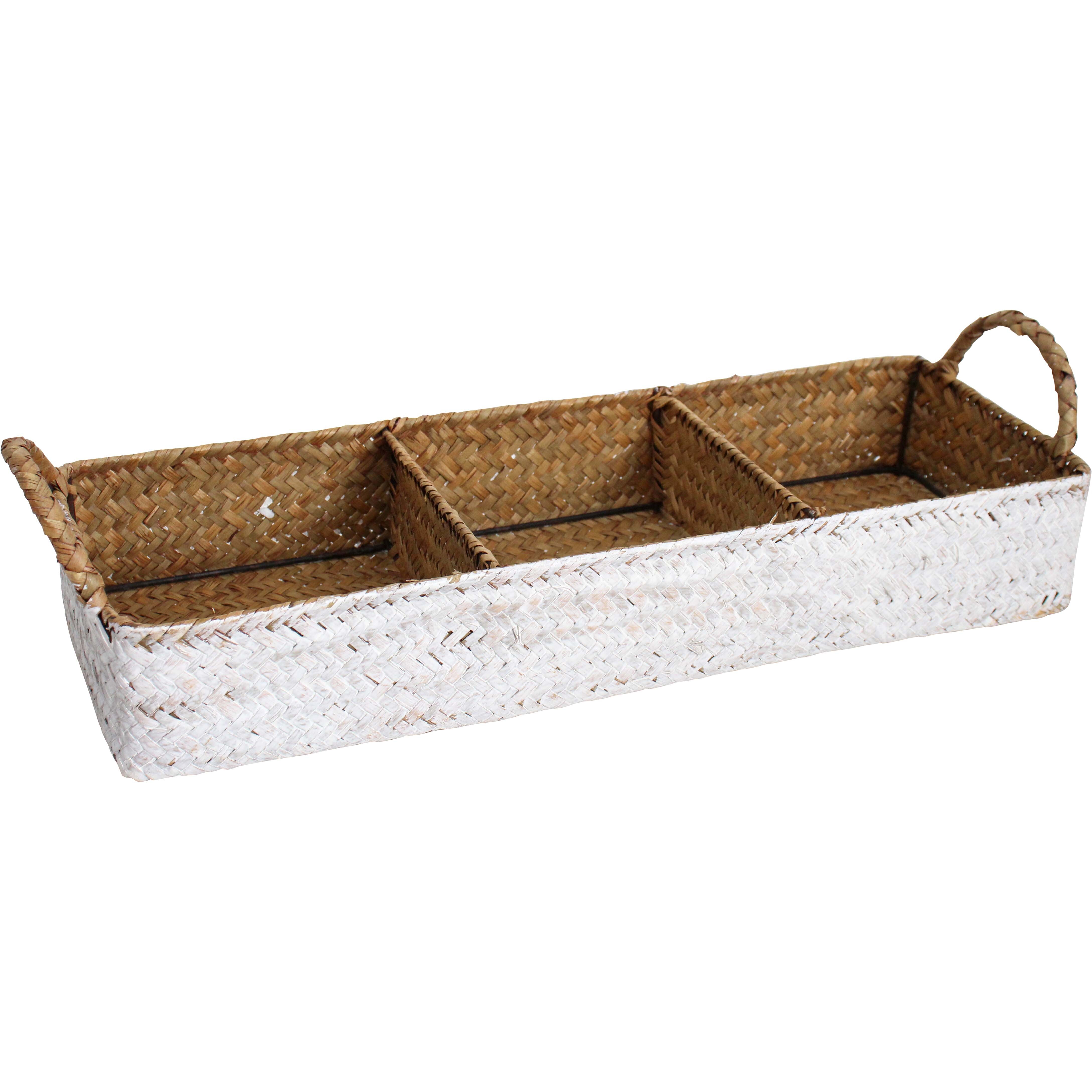 Storage Tray Triple Nat/White