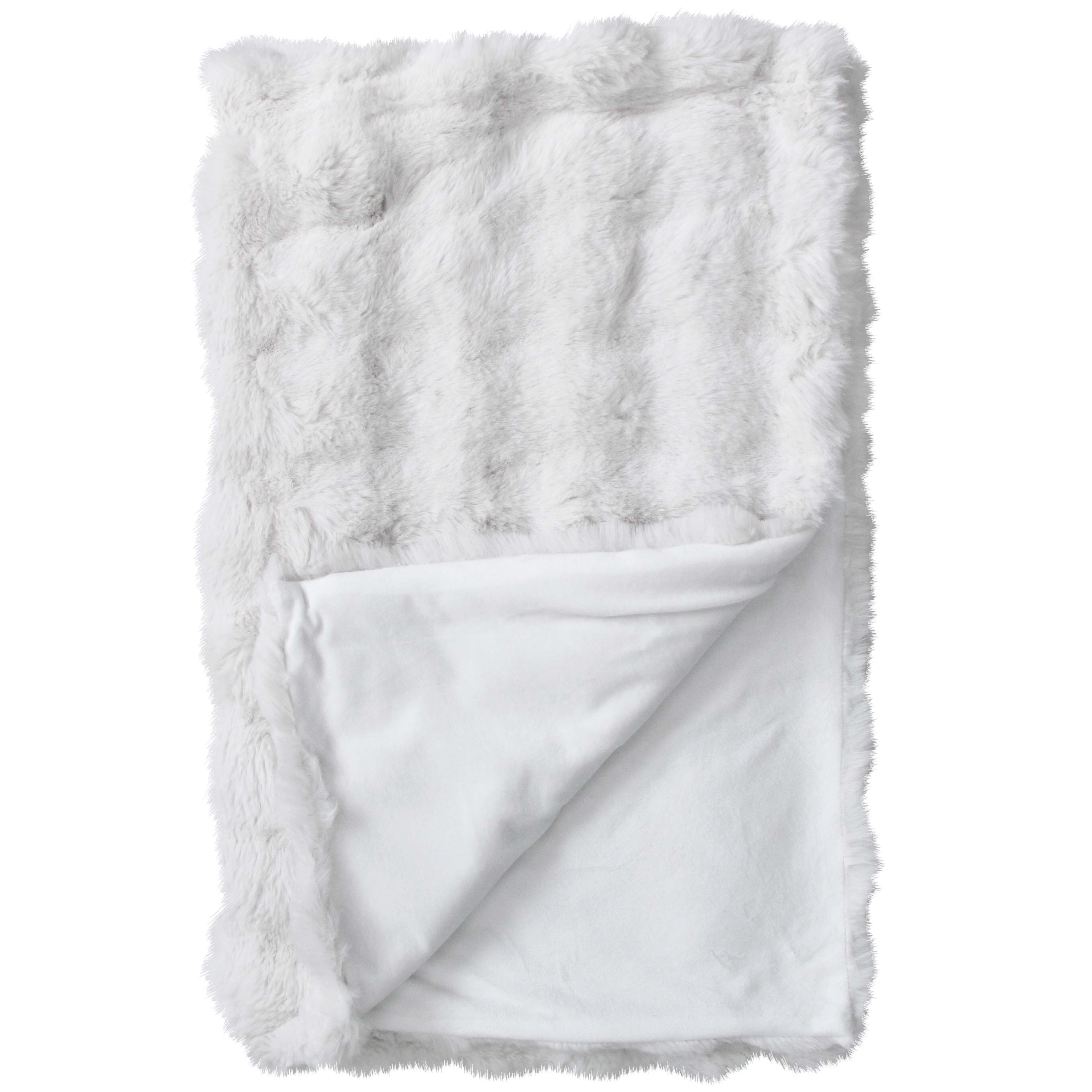 Lux Faux Fur Blanket White