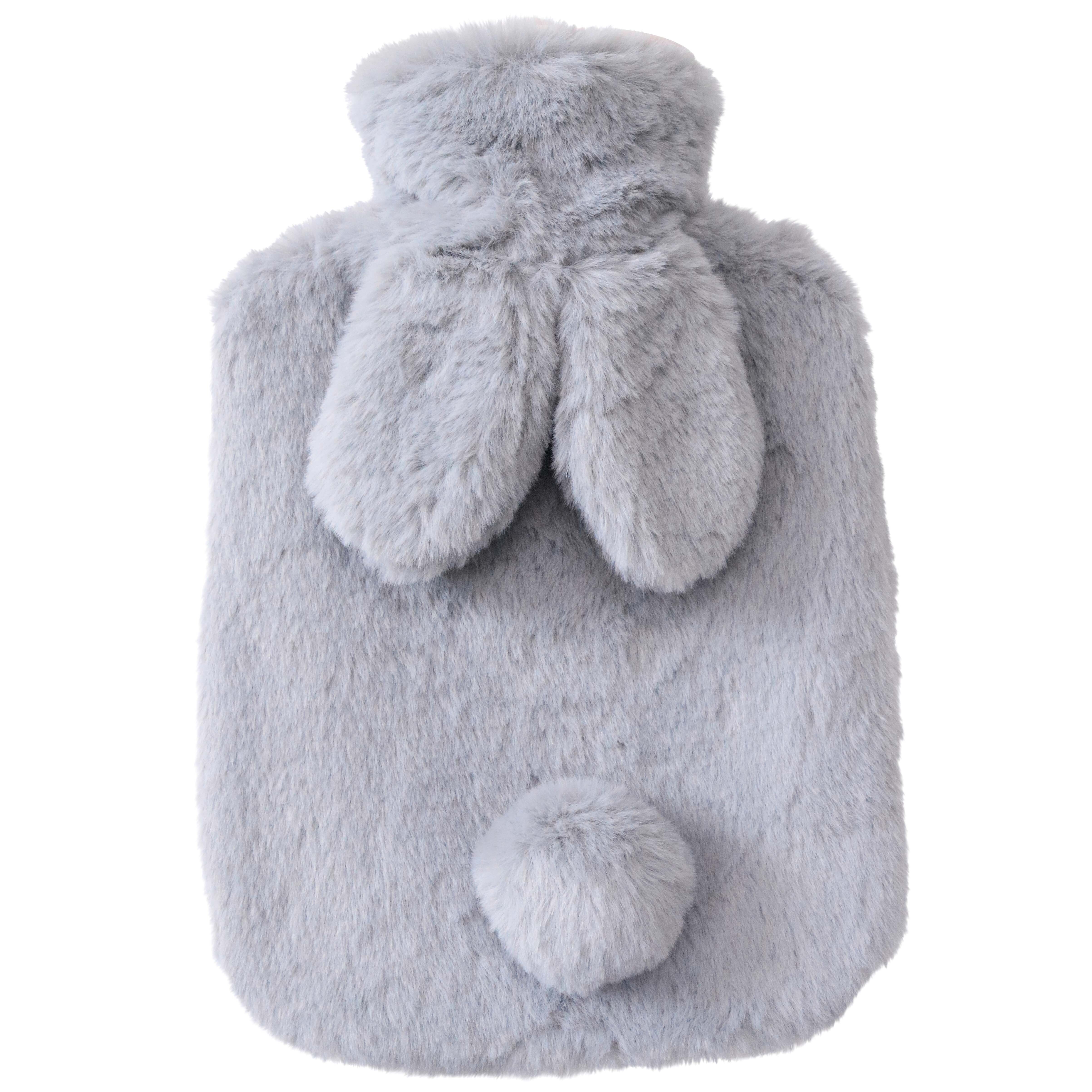 Hot Water Bottle Bunny Grey