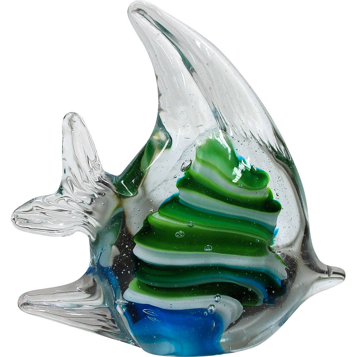 Paperweight Fish Green Stripe