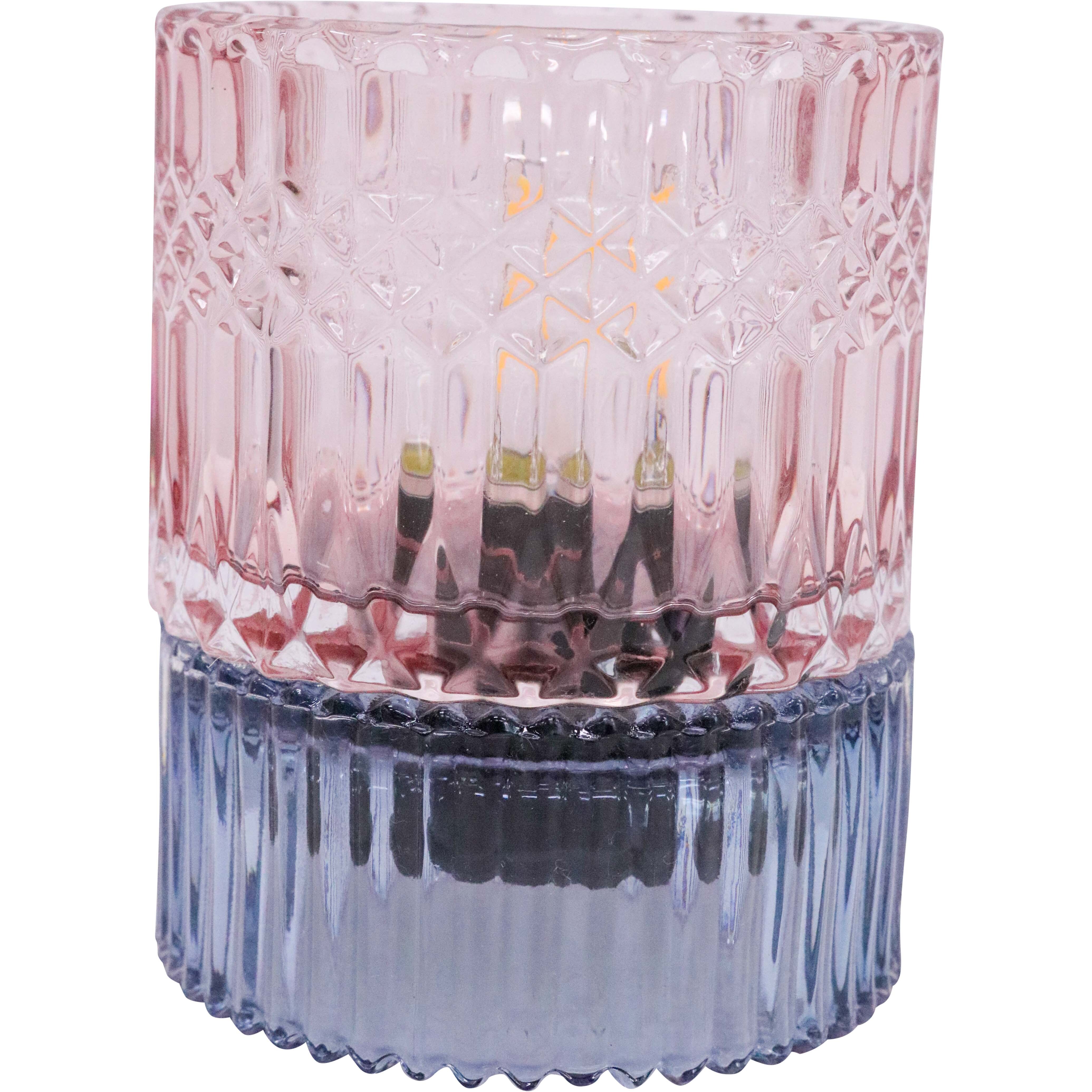 LED Glass Lamp Blue/Pink