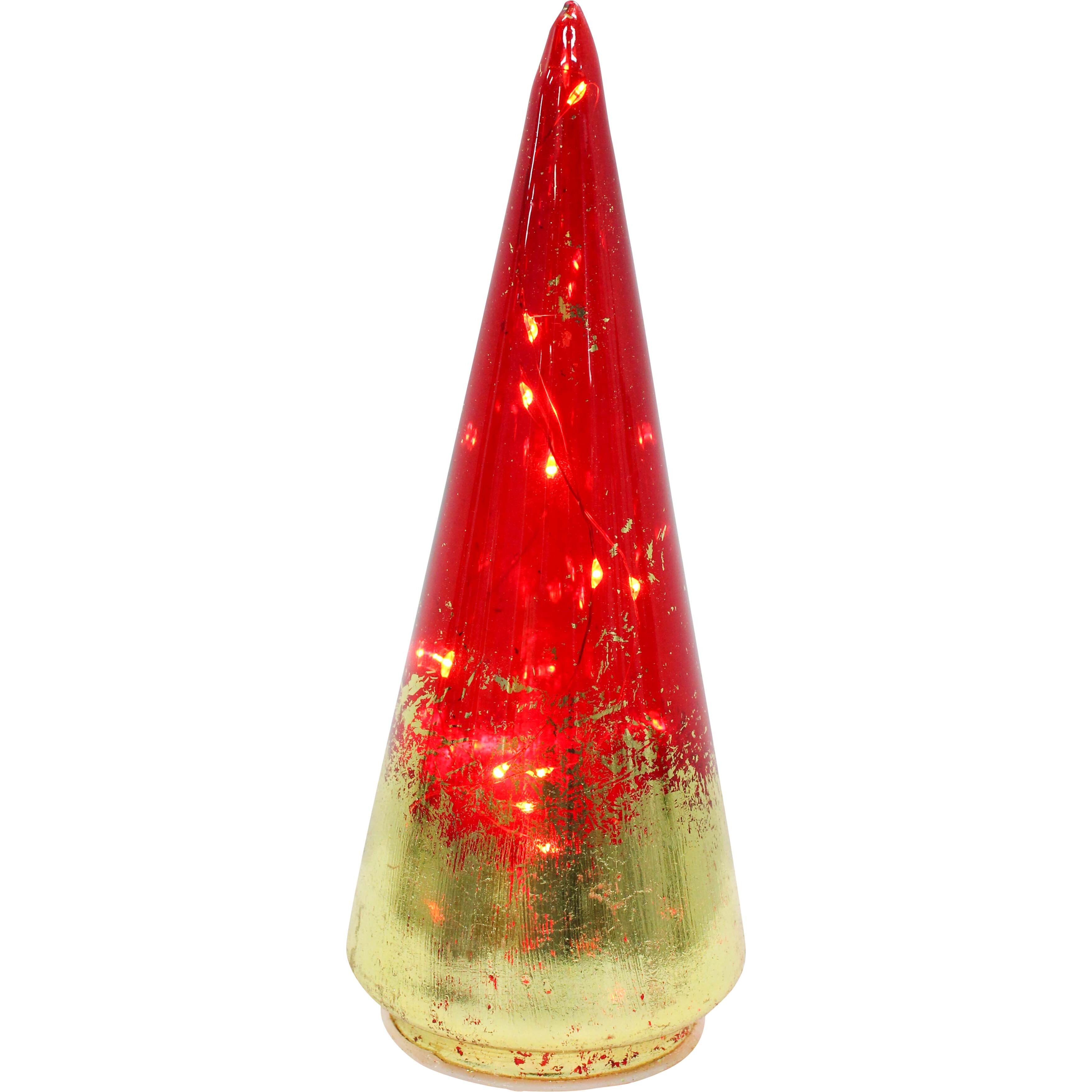 LED Glass Tree Sml Ruby