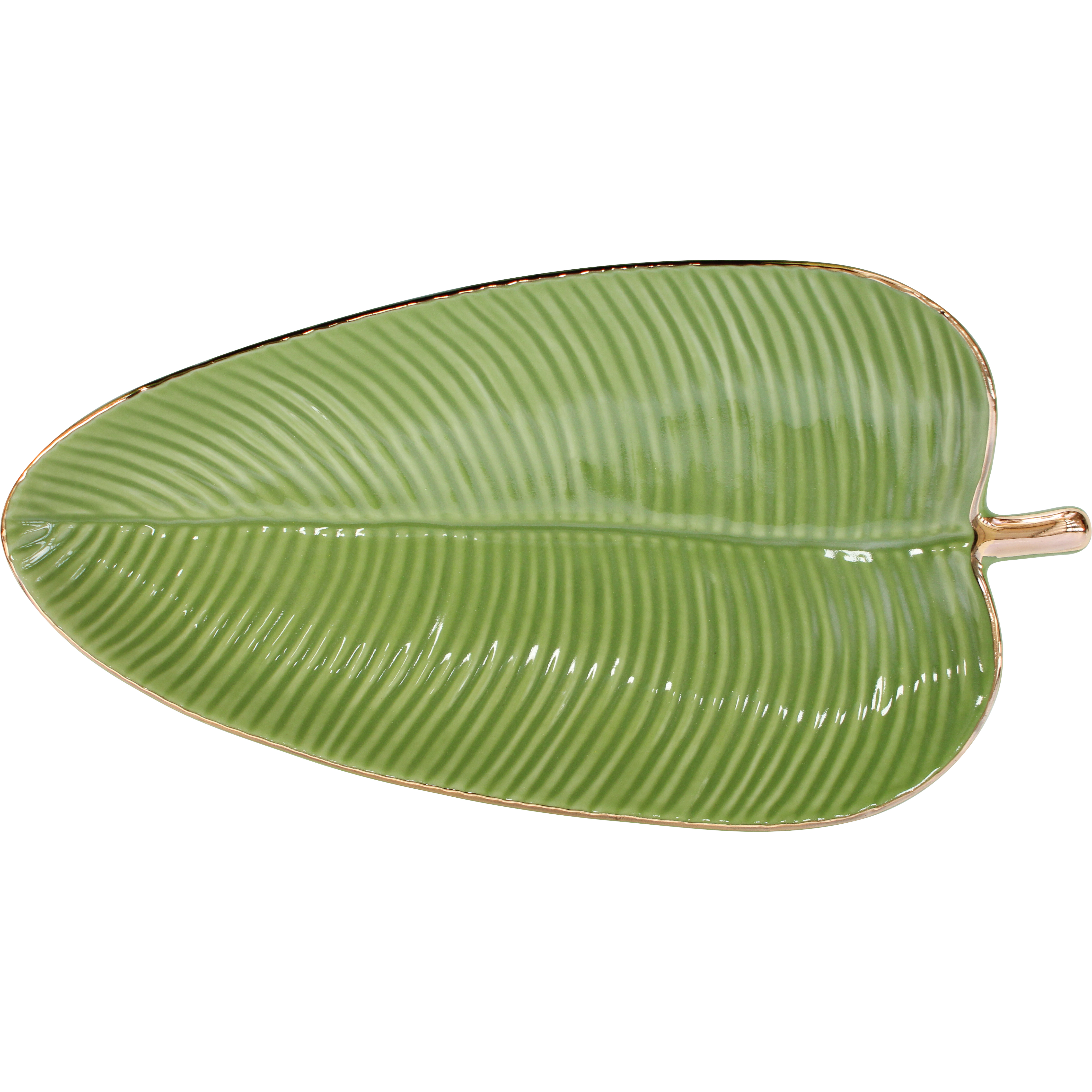 Leaf Plate Green/Gold