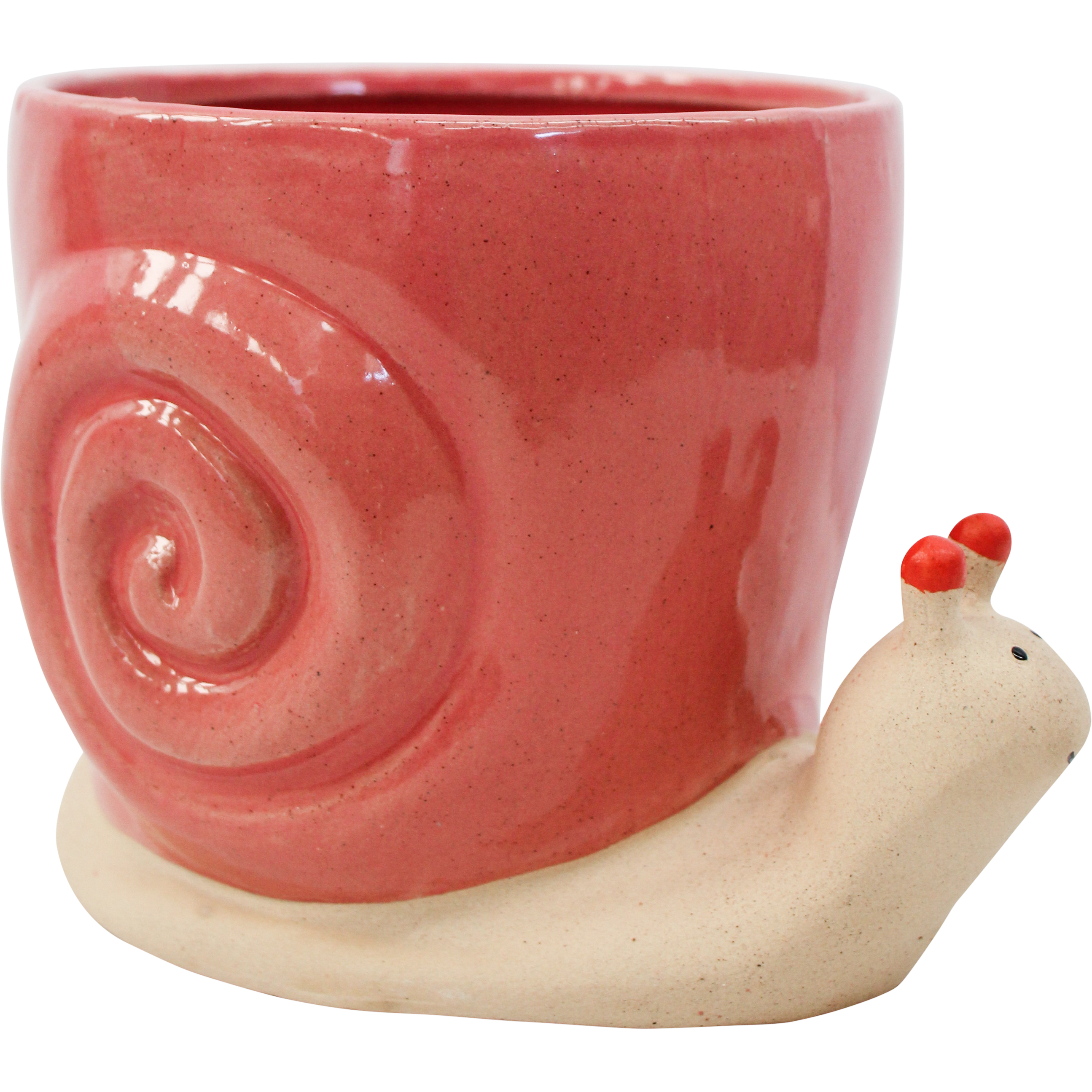 Planter Lucky Snail Rust Lrg