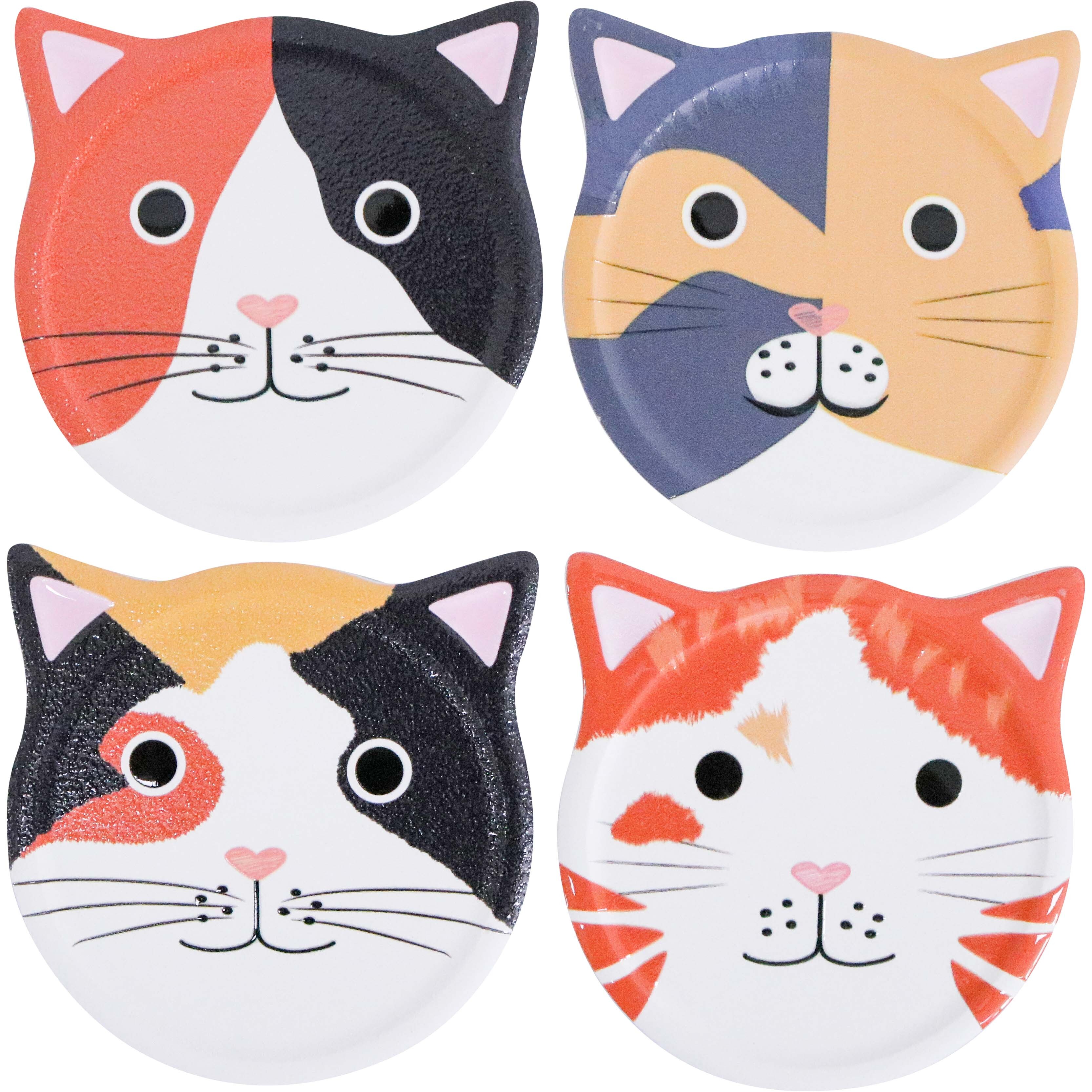 Coasters S/4 Cat Faces