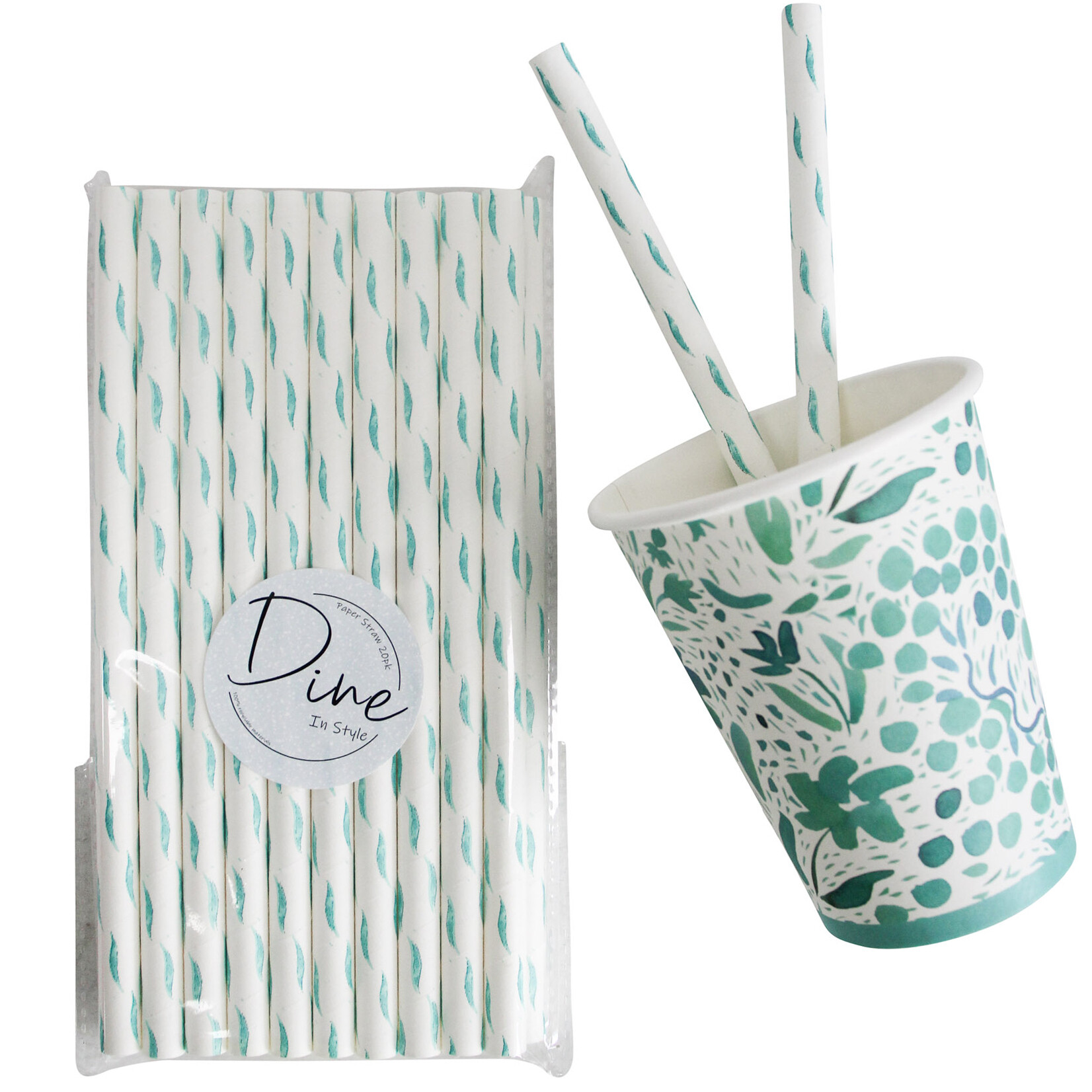 Paper Straw Set/20 Vine