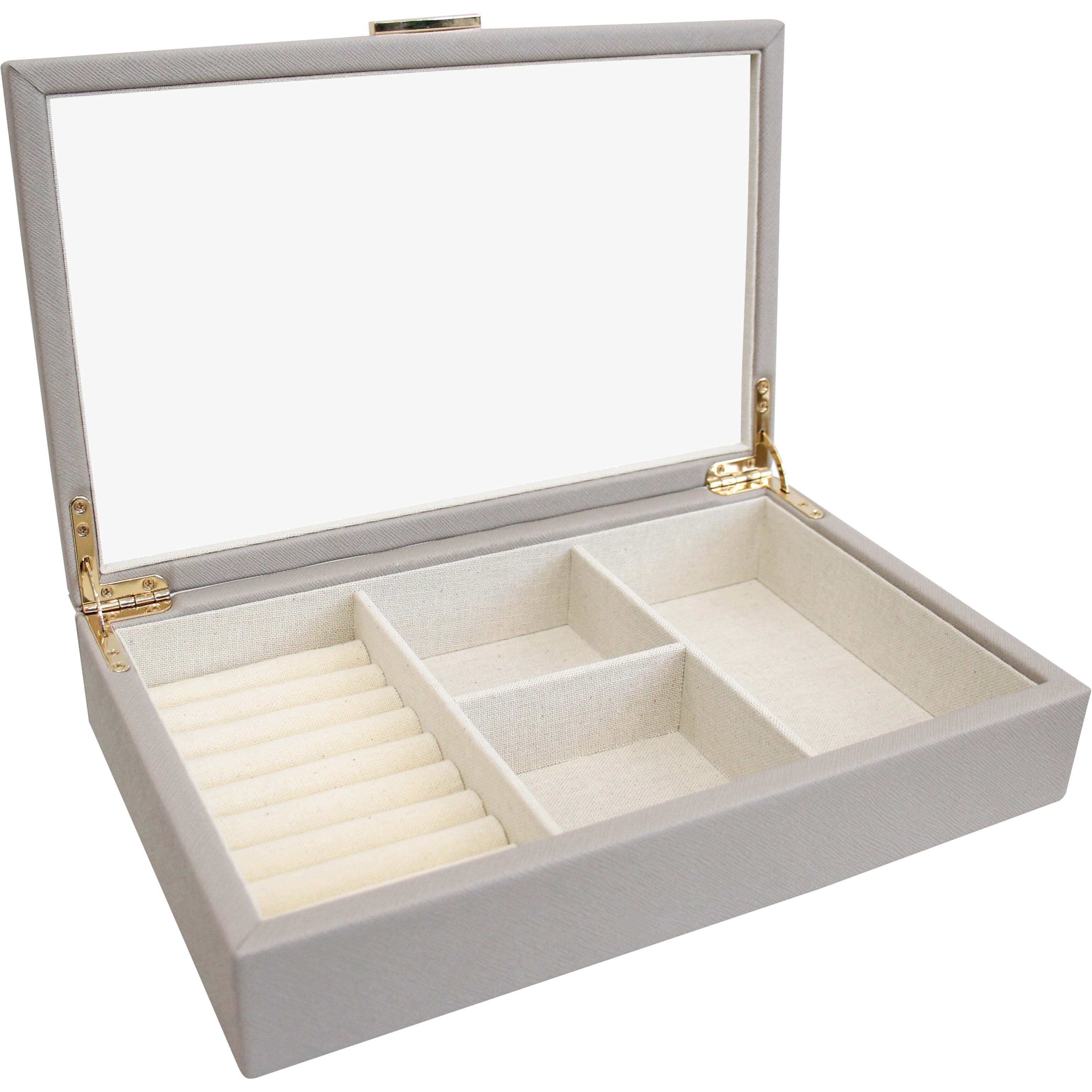 Jewellery Box Lrg Taupe