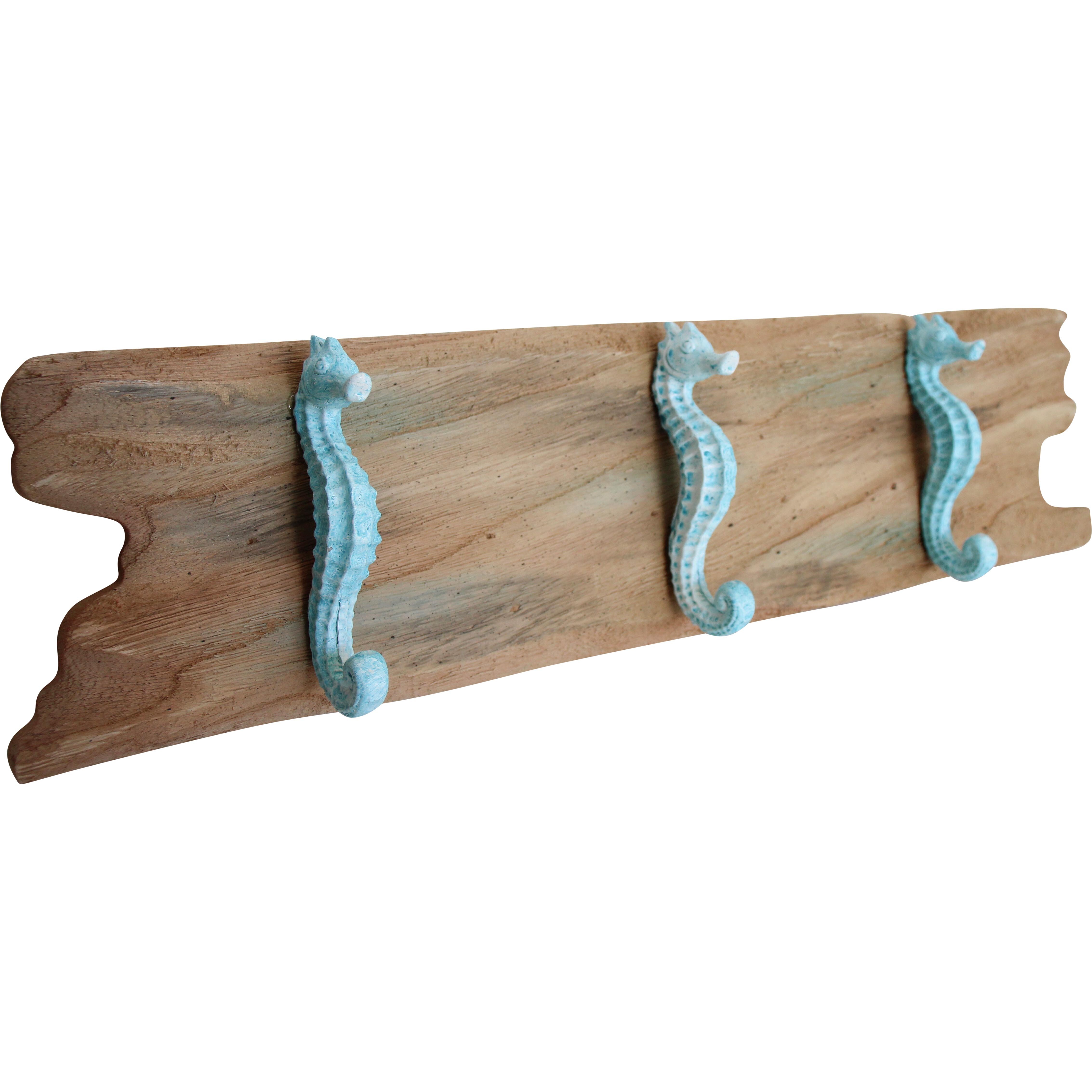 Metal Hooks Seahorse Blue