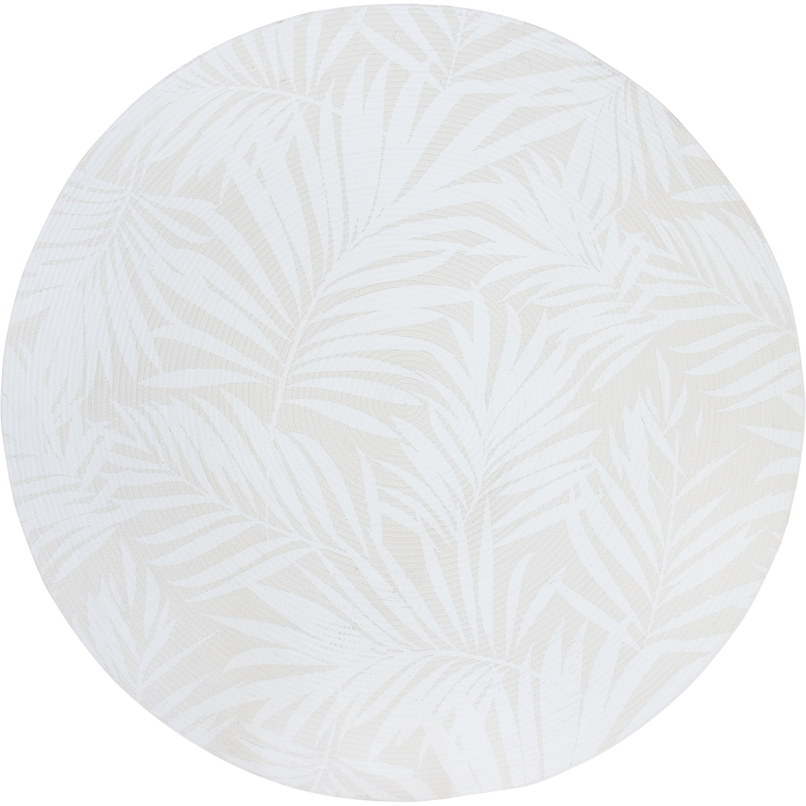 Floor Mat Leaf White 120cm