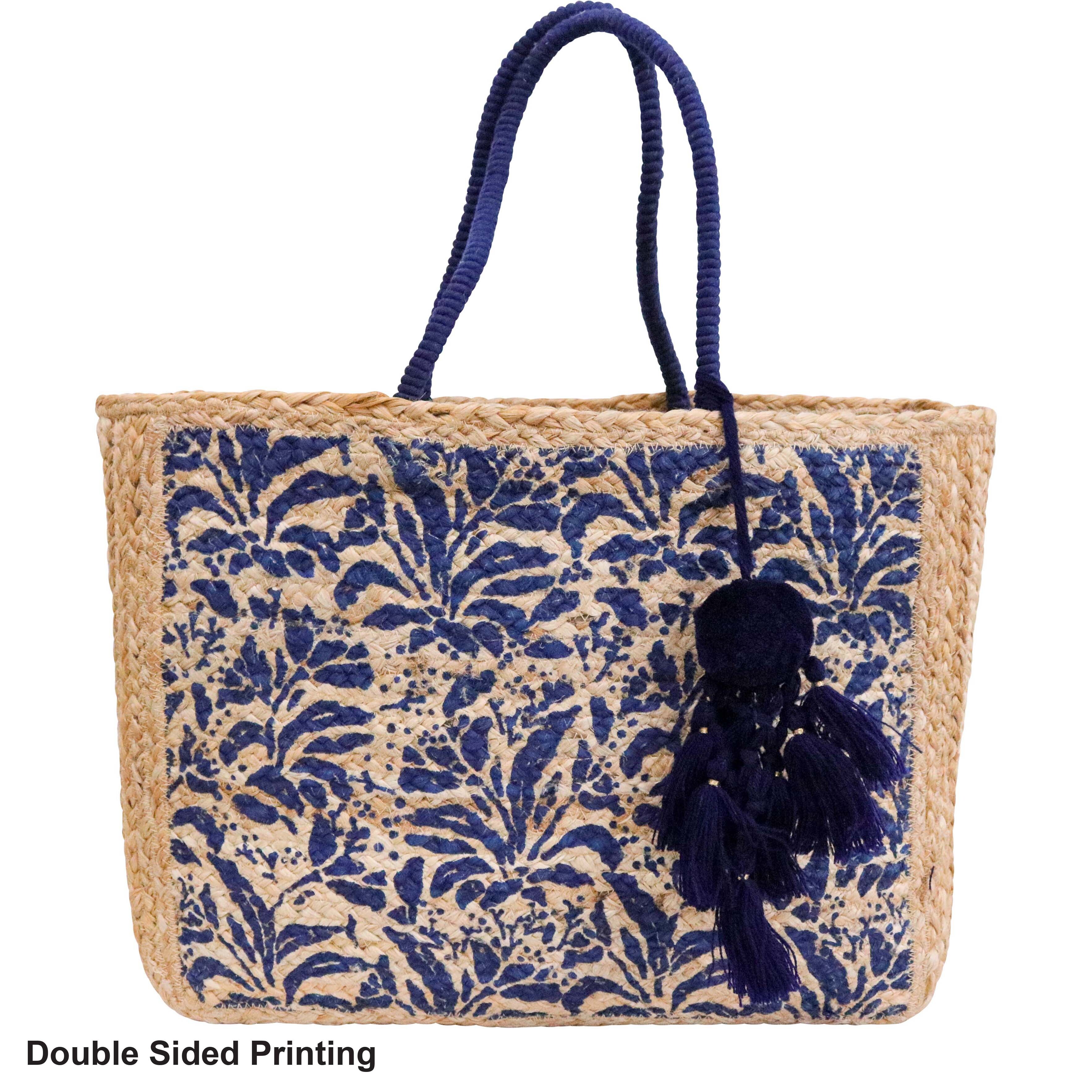 Jute Carry All Bag Navy