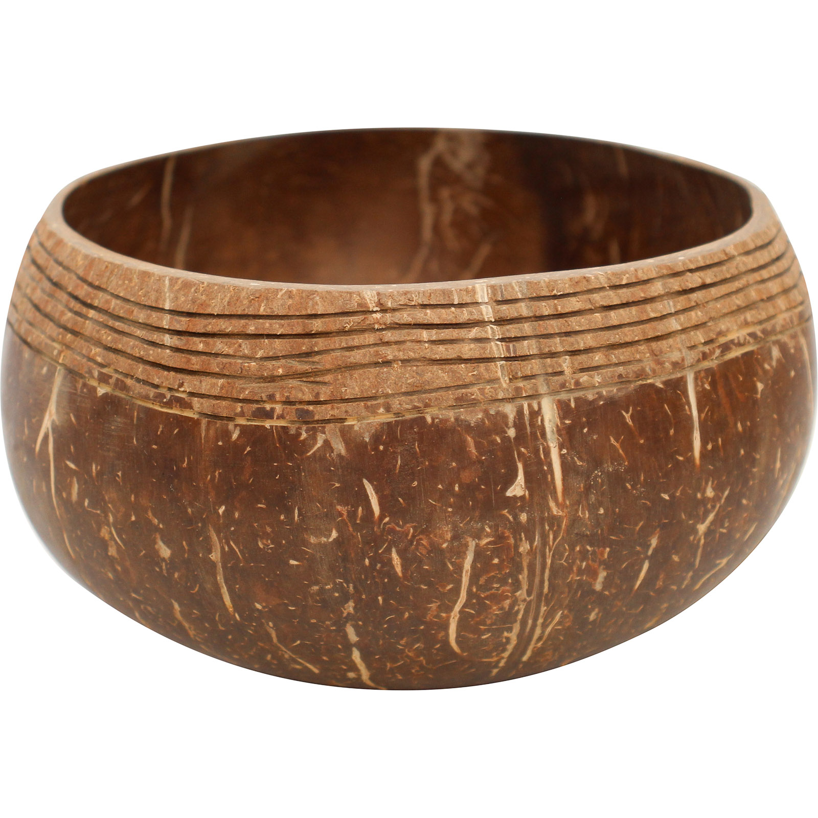 Coconut Bowl Border Carved