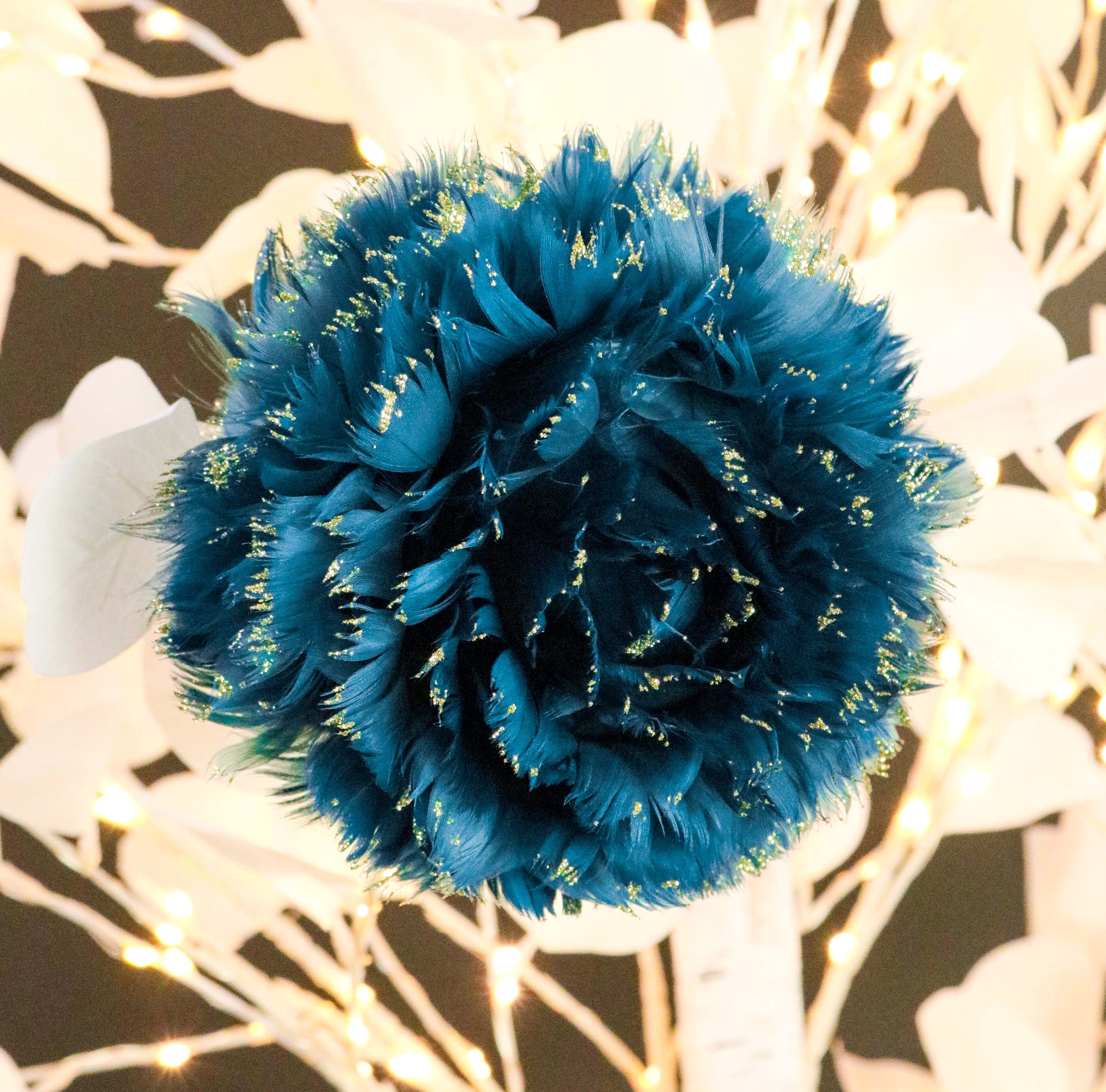 Clip Flower Ball Teal