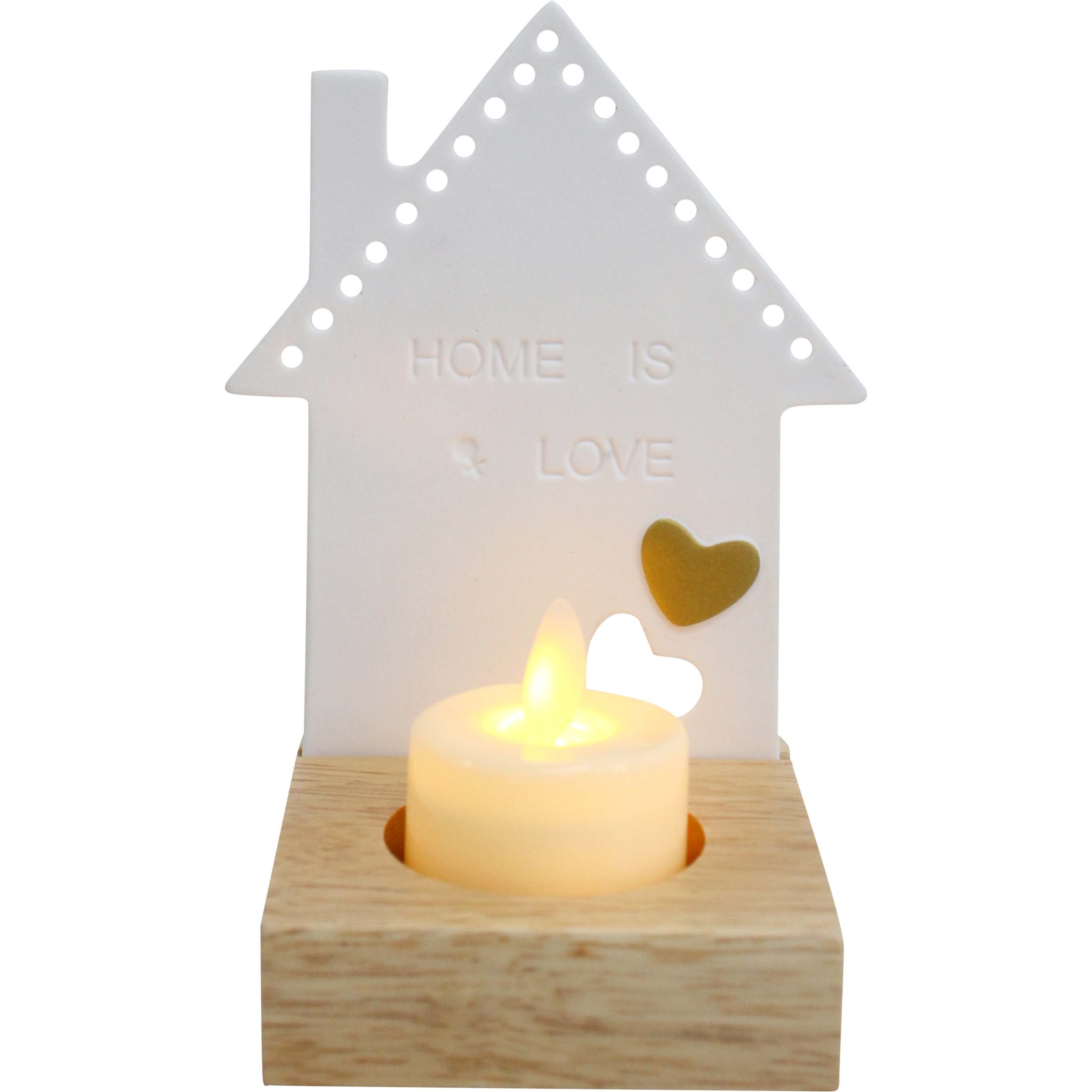 Porcelain Tealight Holder Home Love