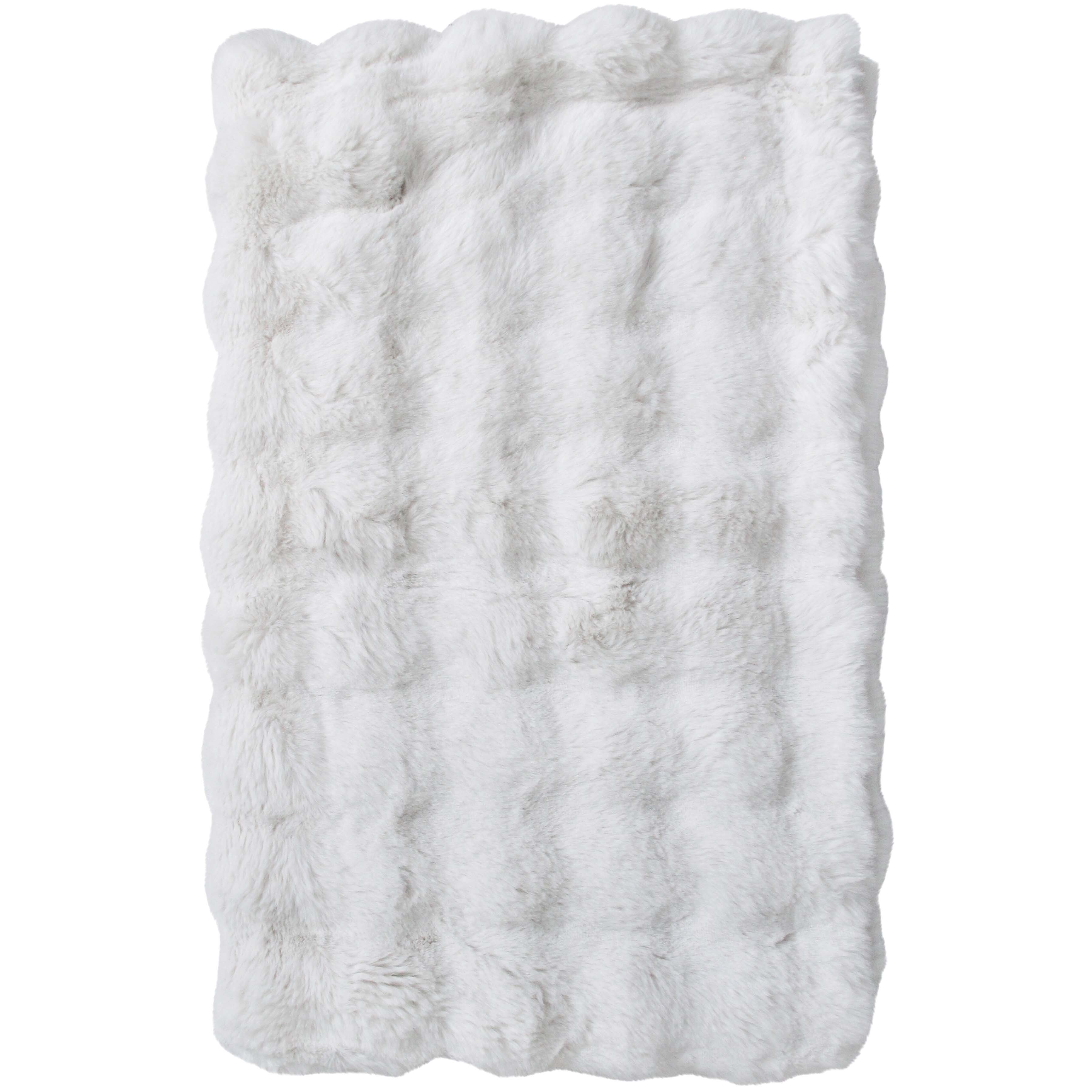 Lux Faux Fur Blanket White